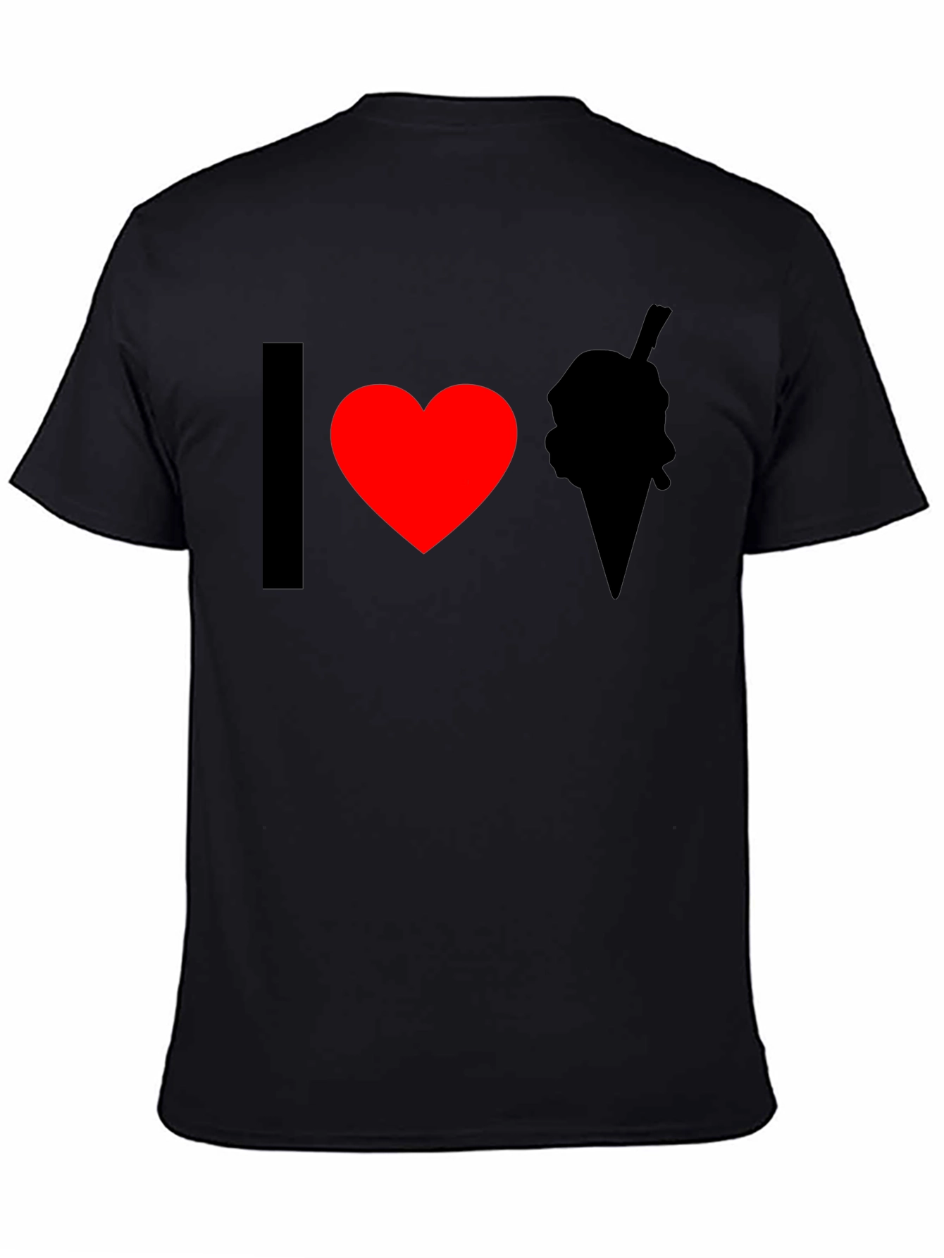 I Heart Ice Cream Black T-Shirt