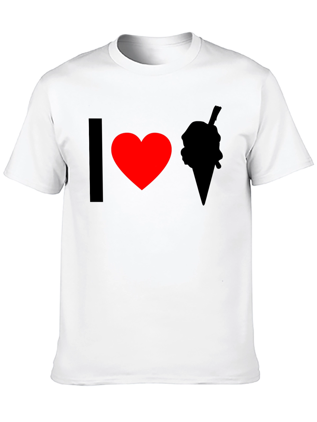 I Heart Ice Cream Black T-Shirt
