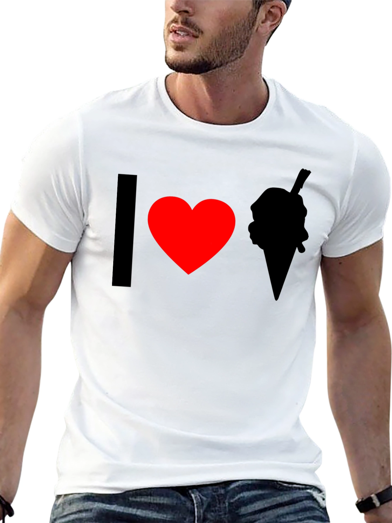 I Heart Ice Cream Black T-Shirt