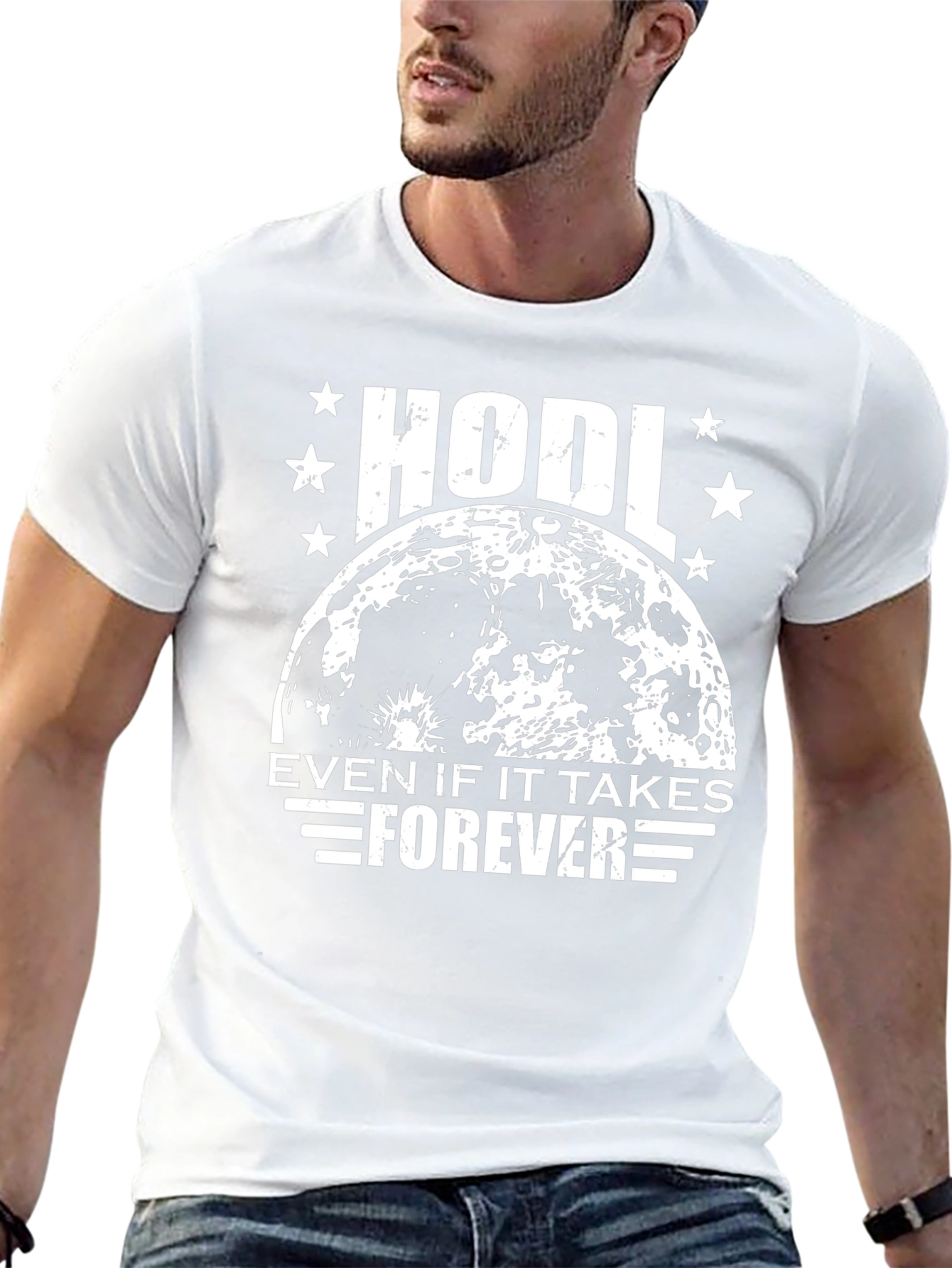 HODL Crypto T-Shirt - Moon Design