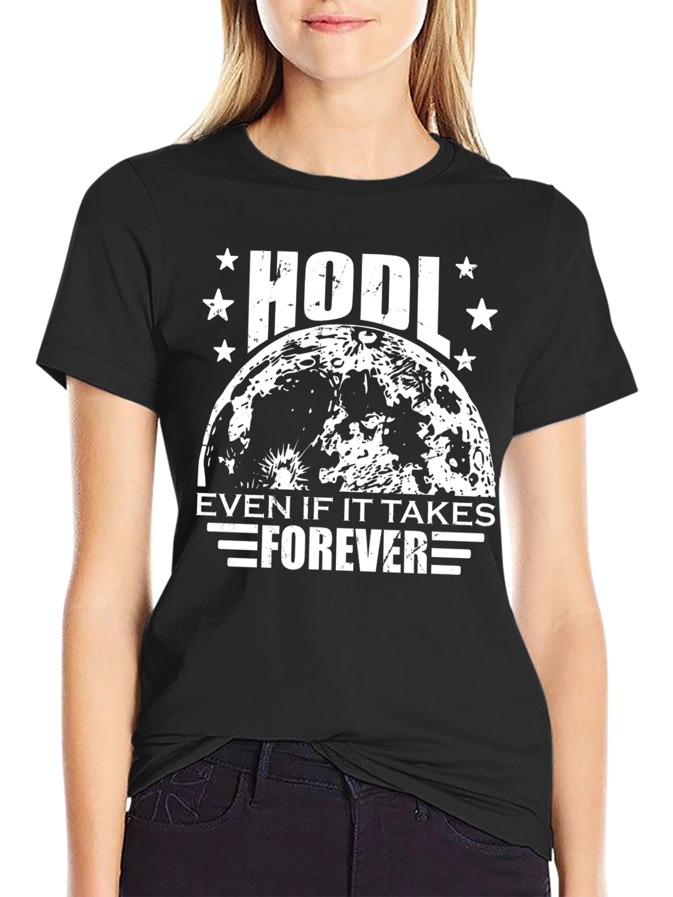 HODL Crypto T-Shirt - Moon Design