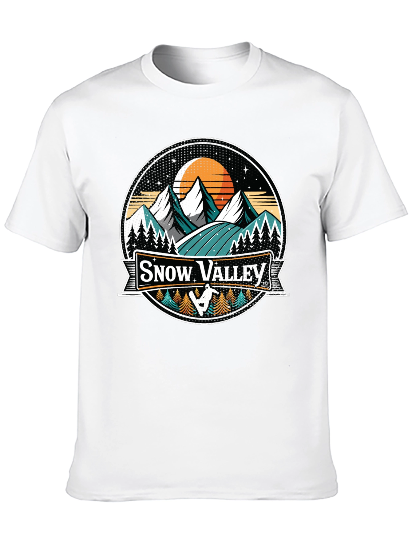 Snow Valley Graphic Tee - Mountain Adventure Shirt
