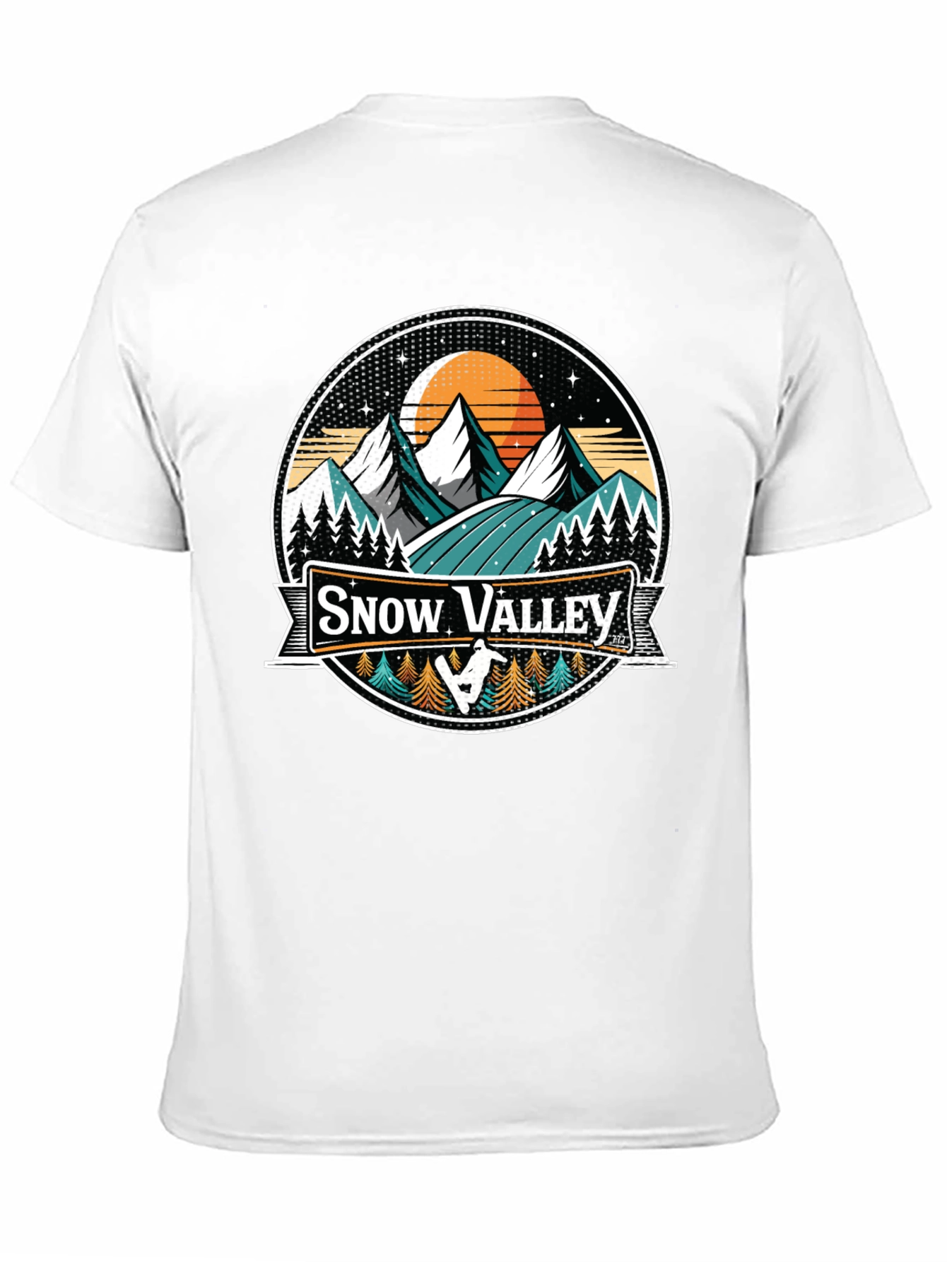 Snow Valley Graphic Tee - Mountain Adventure Shirt