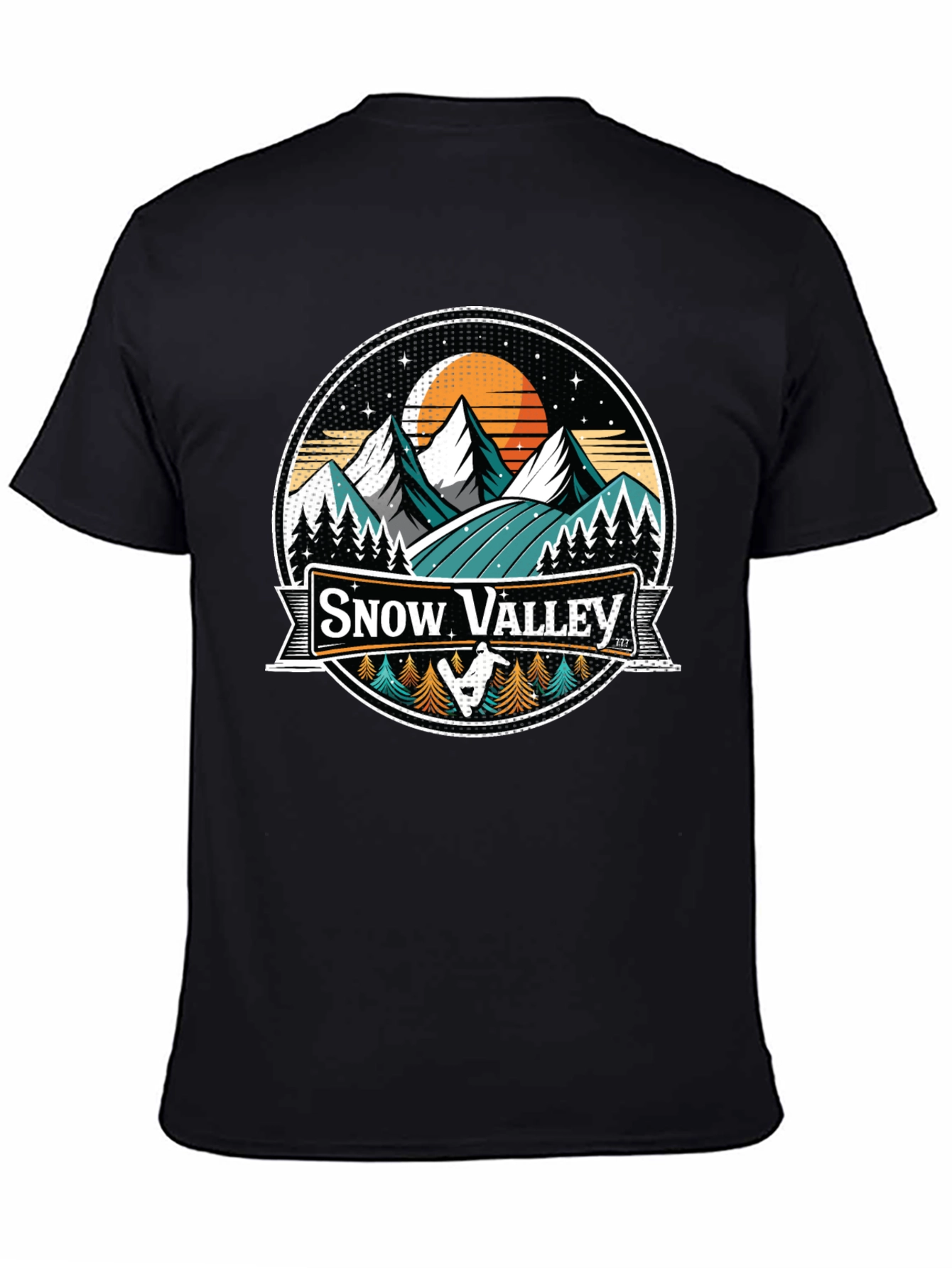 Snow Valley Graphic Tee - Mountain Adventure Shirt