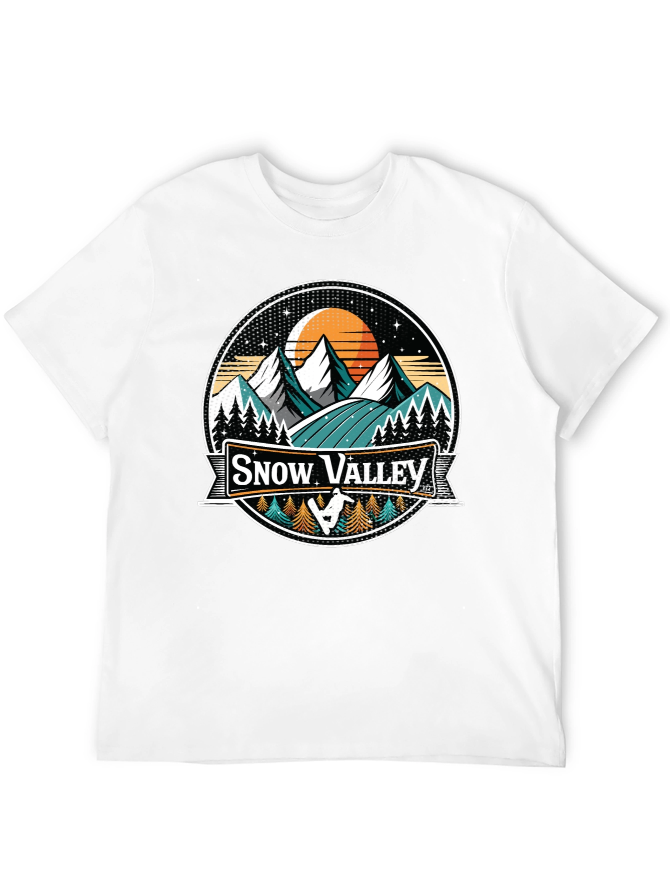 Snow Valley Graphic Tee - Mountain Adventure Shirt
