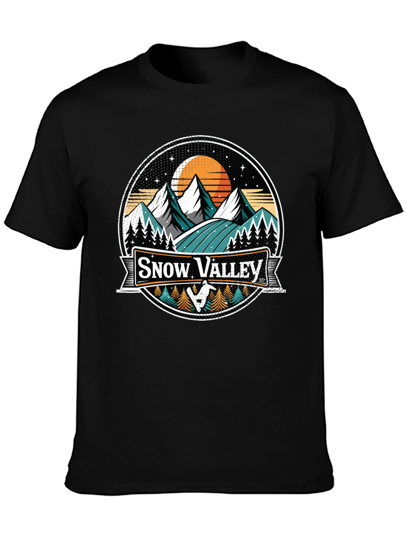 Snow Valley Graphic Tee - Mountain Adventure Shirt