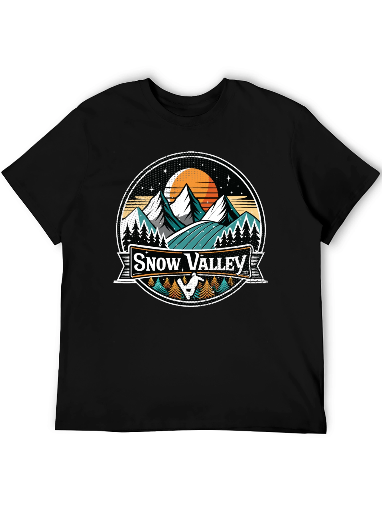 Snow Valley Graphic Tee - Mountain Adventure Shirt