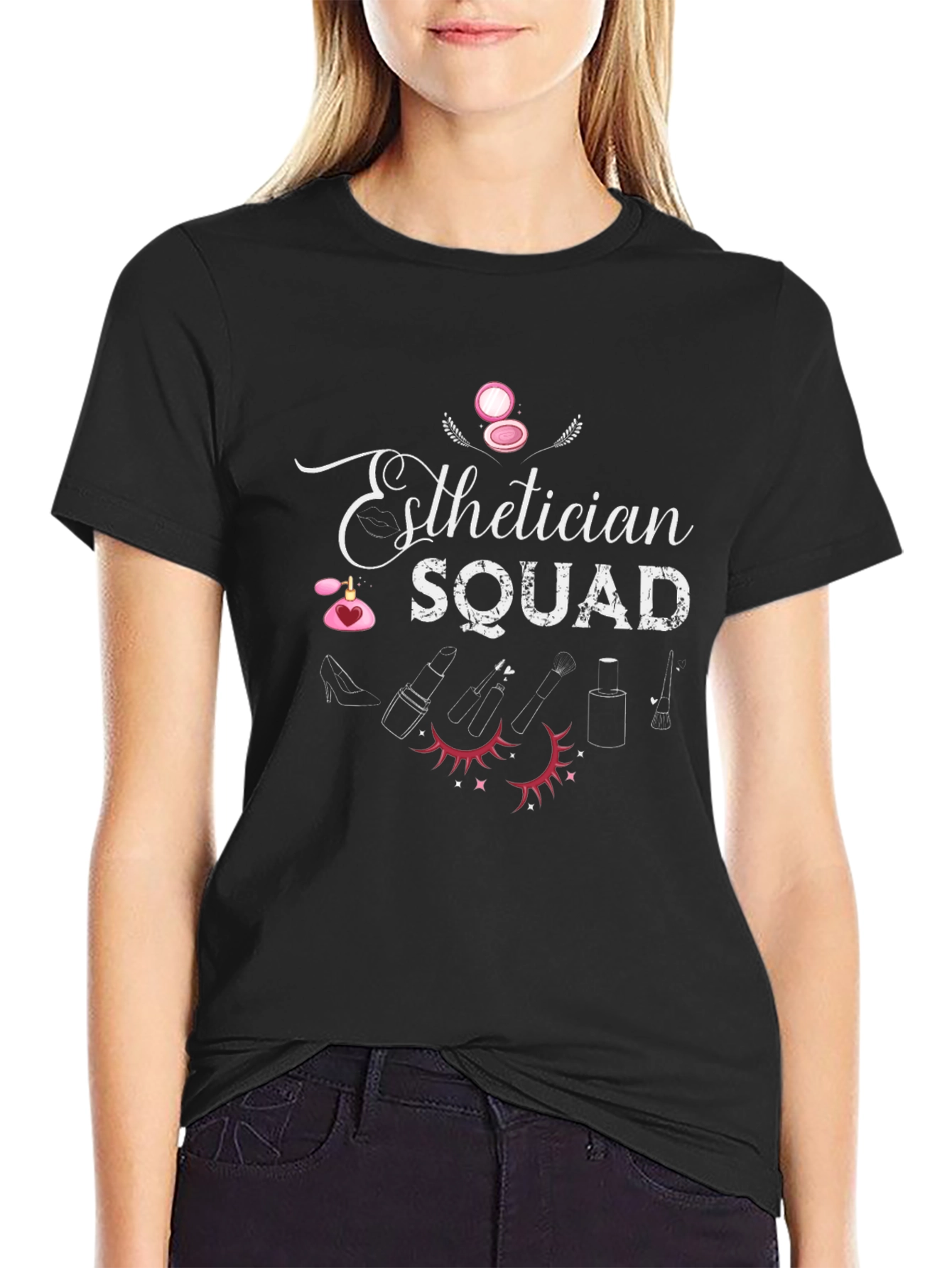 Esthetician Squad Black T-Shirt - Makeup Artist Tee