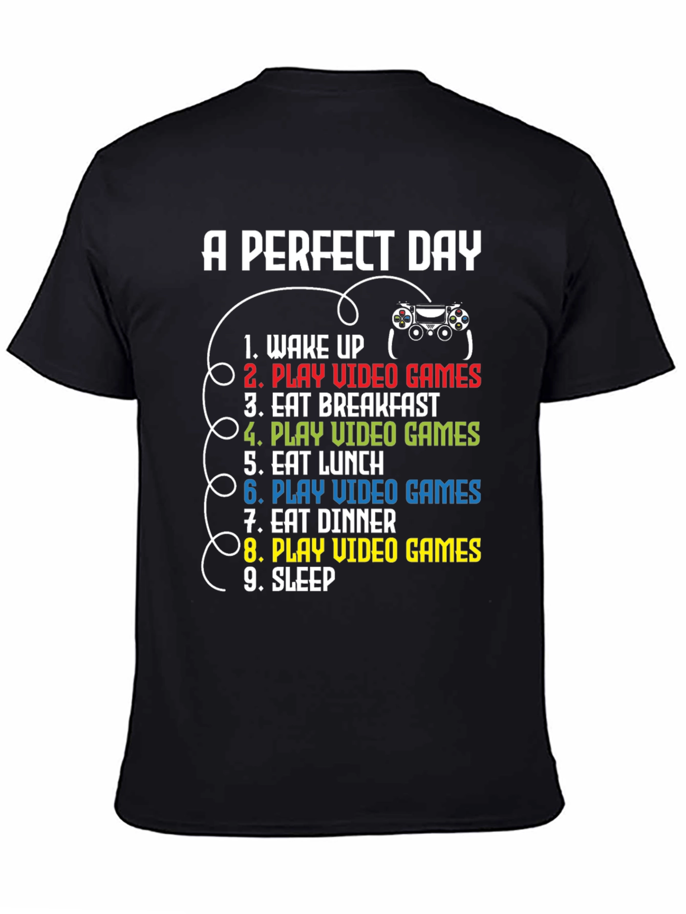 Gamer Perfect Day Black T-Shirt