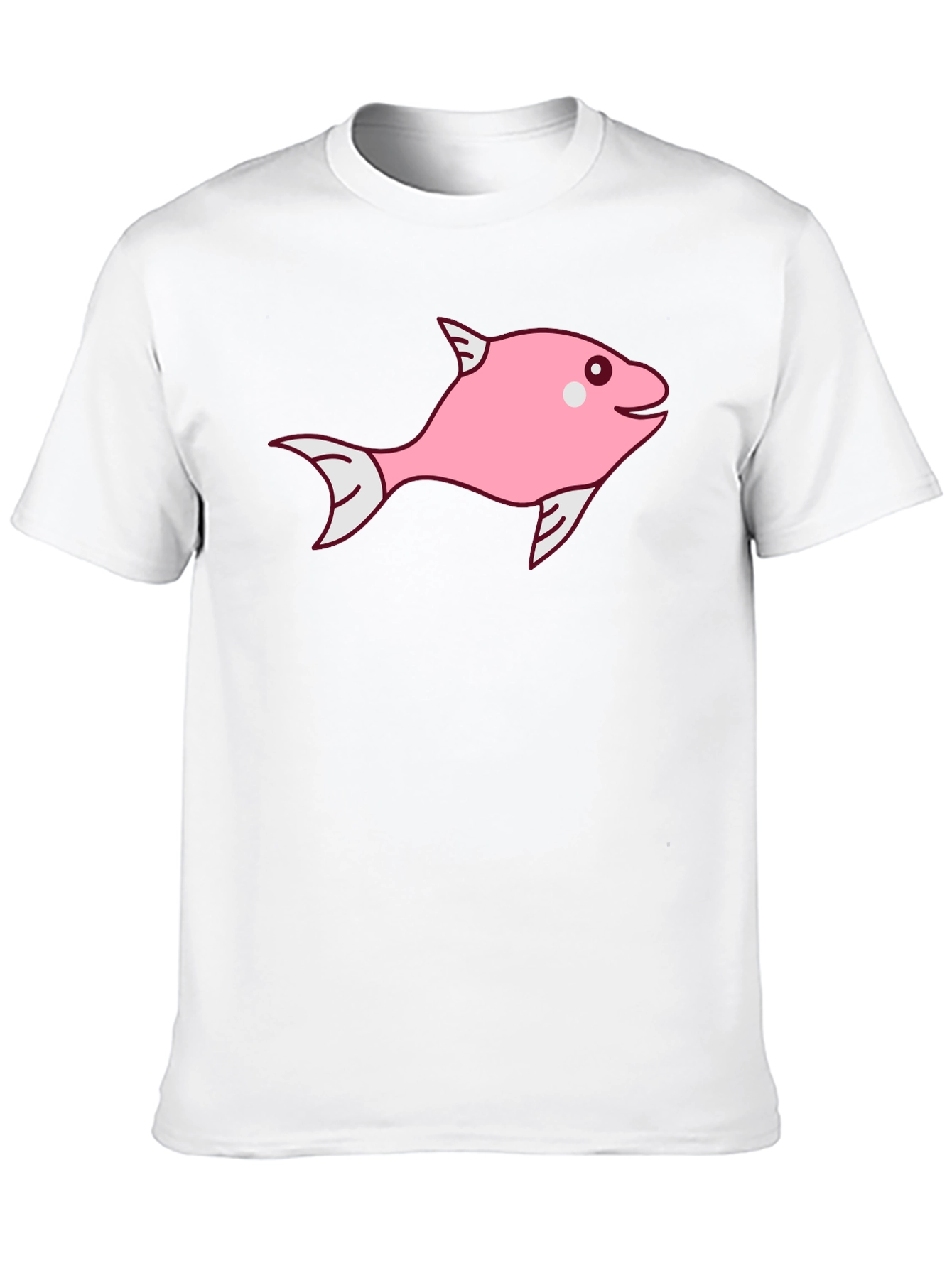 Pink Fish Graphic Tee - Black Cotton Blend