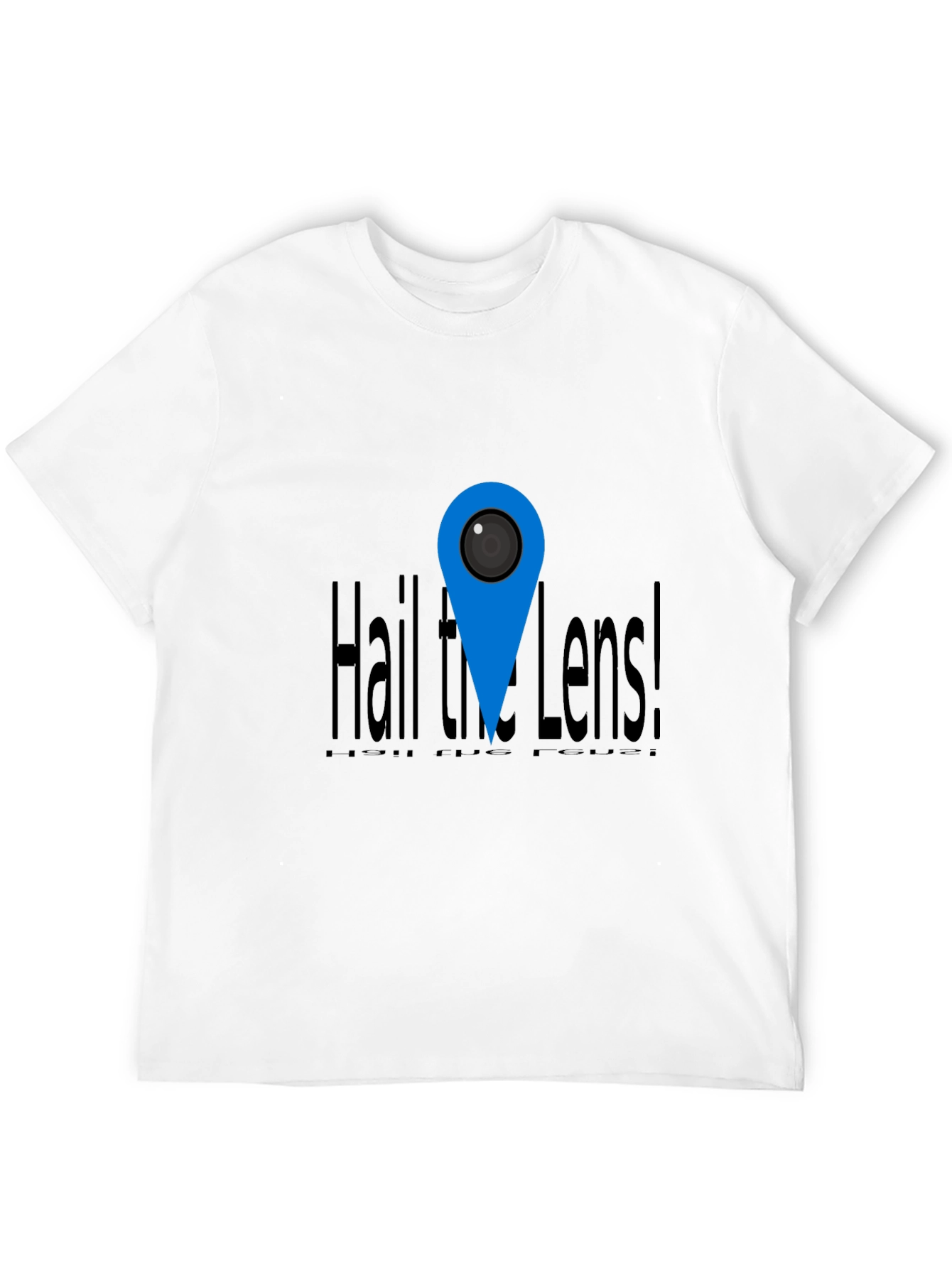 Hail the Lens! Black Graphic Print Tee