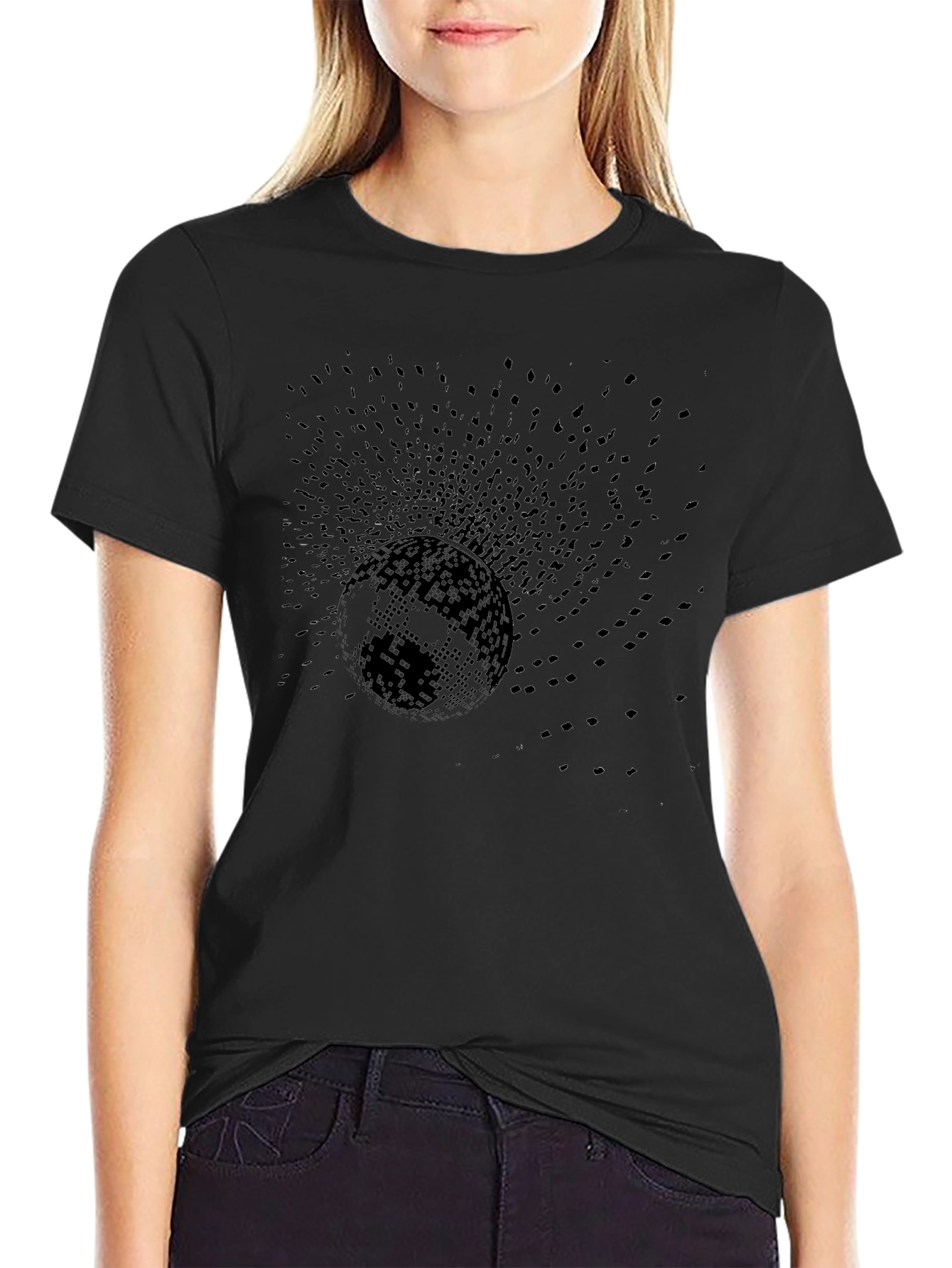 Eerie Eclipse Graphic Tee - Midnight Black