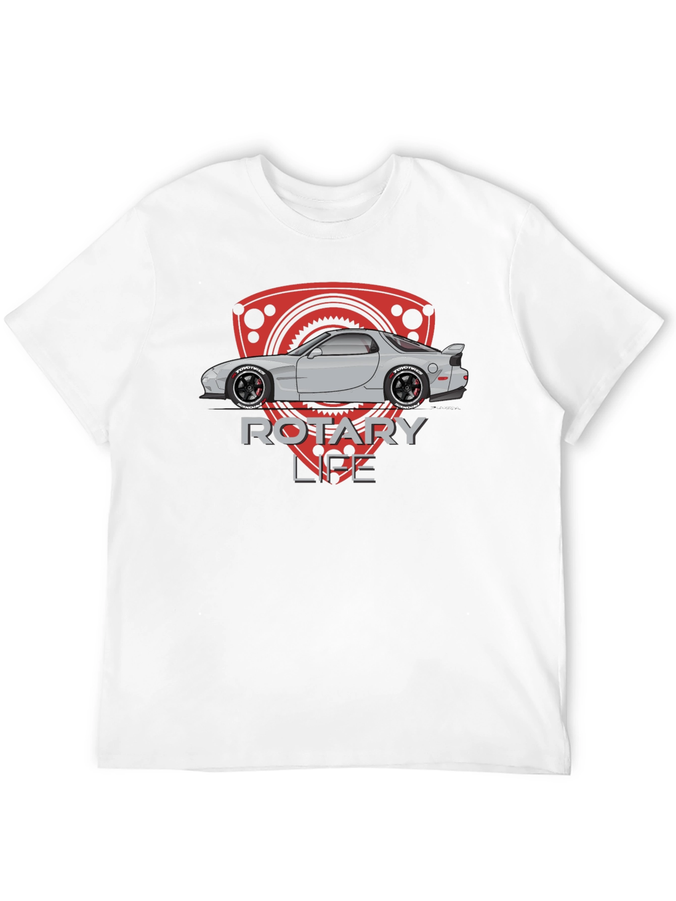 Rotary Life Car Graphic T-Shirt - Black