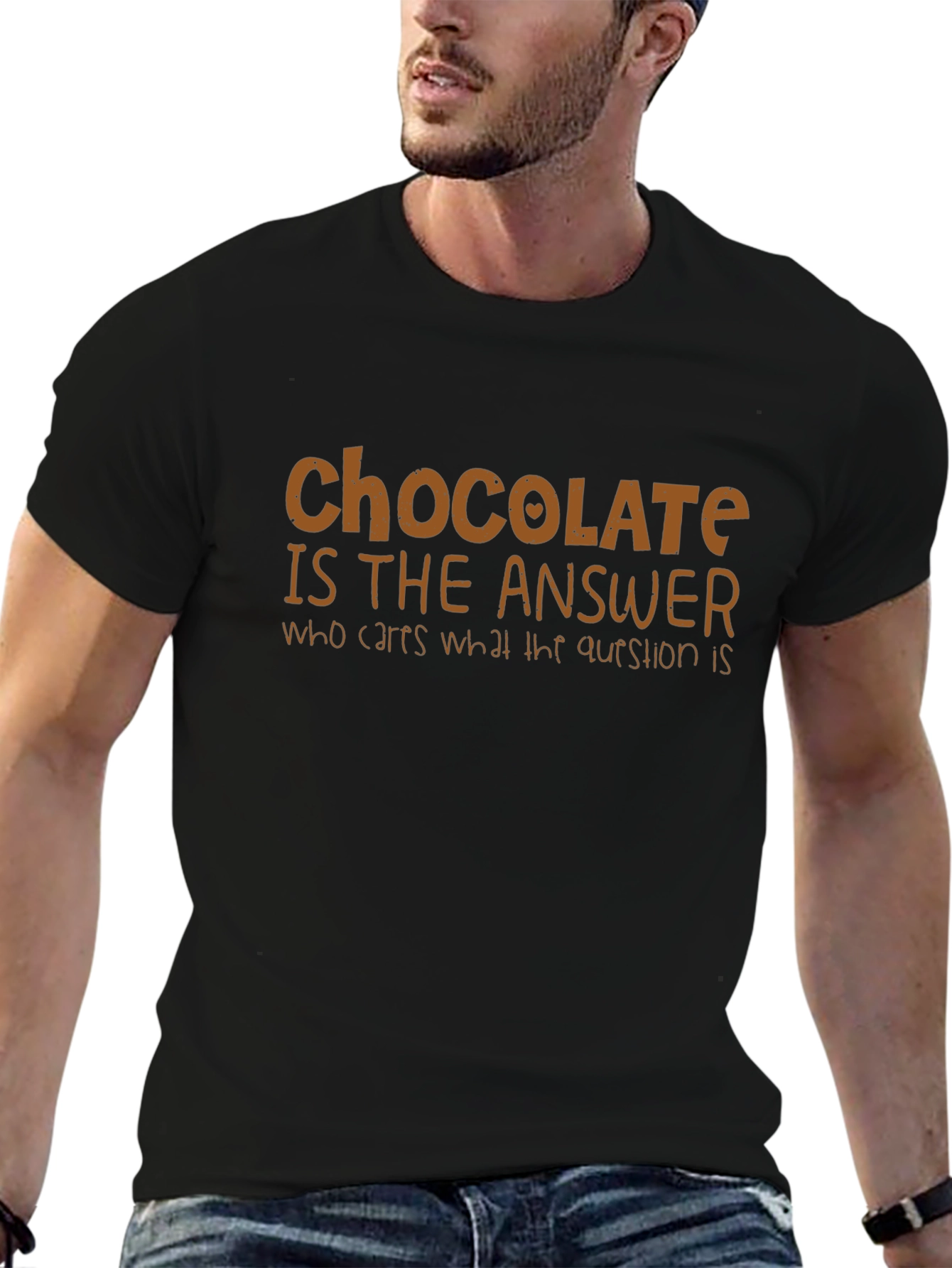 Chocolate is the Answer Graphic T-Shirt
