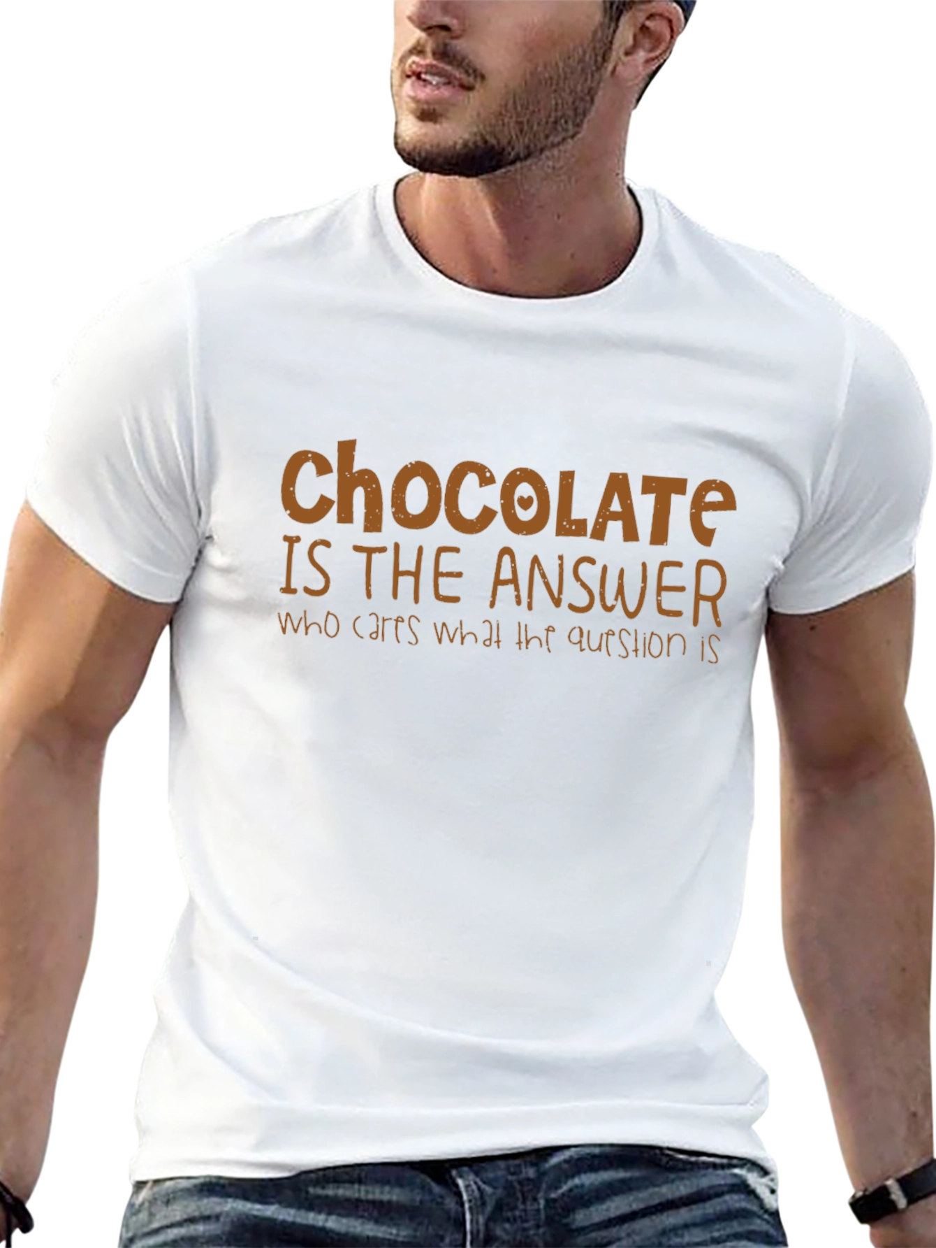 Chocolate is the Answer Graphic T-Shirt