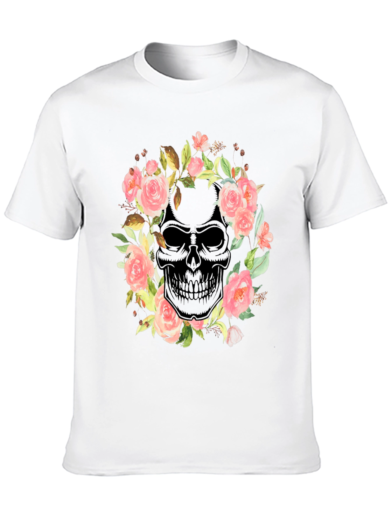 Floral Skull Graphic Tee