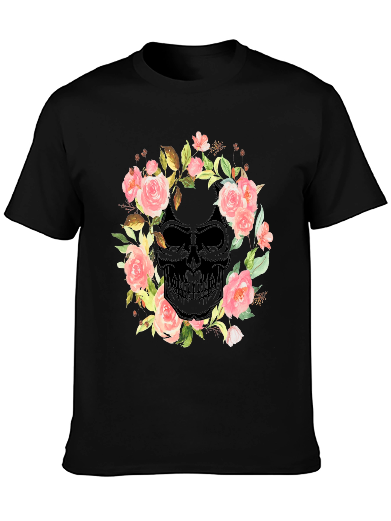 Floral Skull Graphic Tee