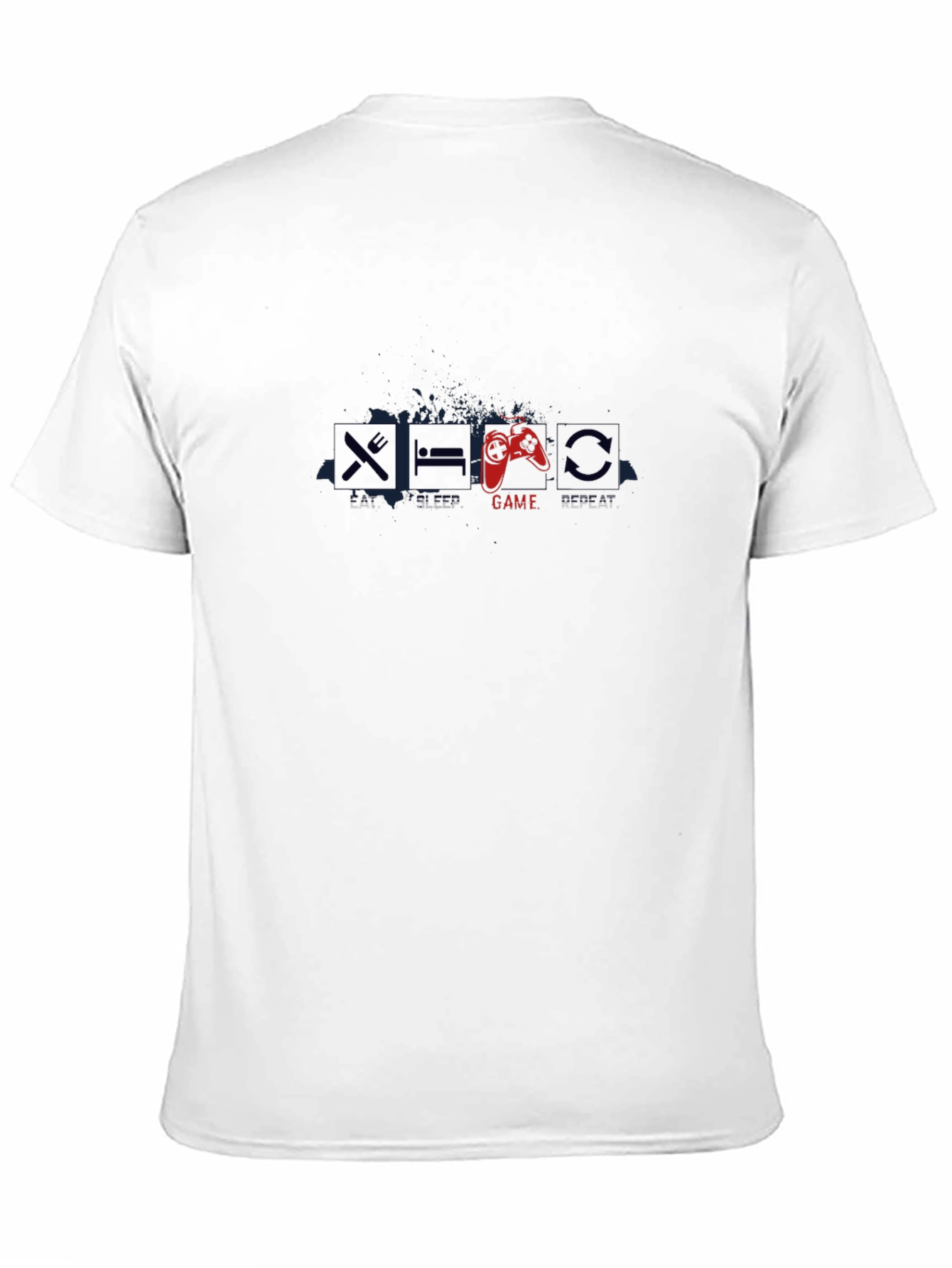 Eat Sleep Game Repeat Black T-Shirt