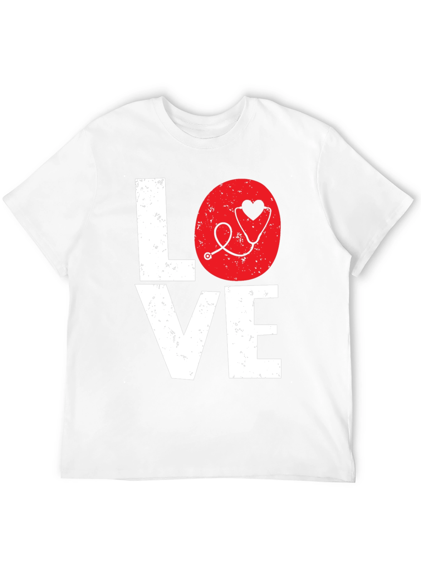 Love Nurse Stethoscope Heart Graphic Tee