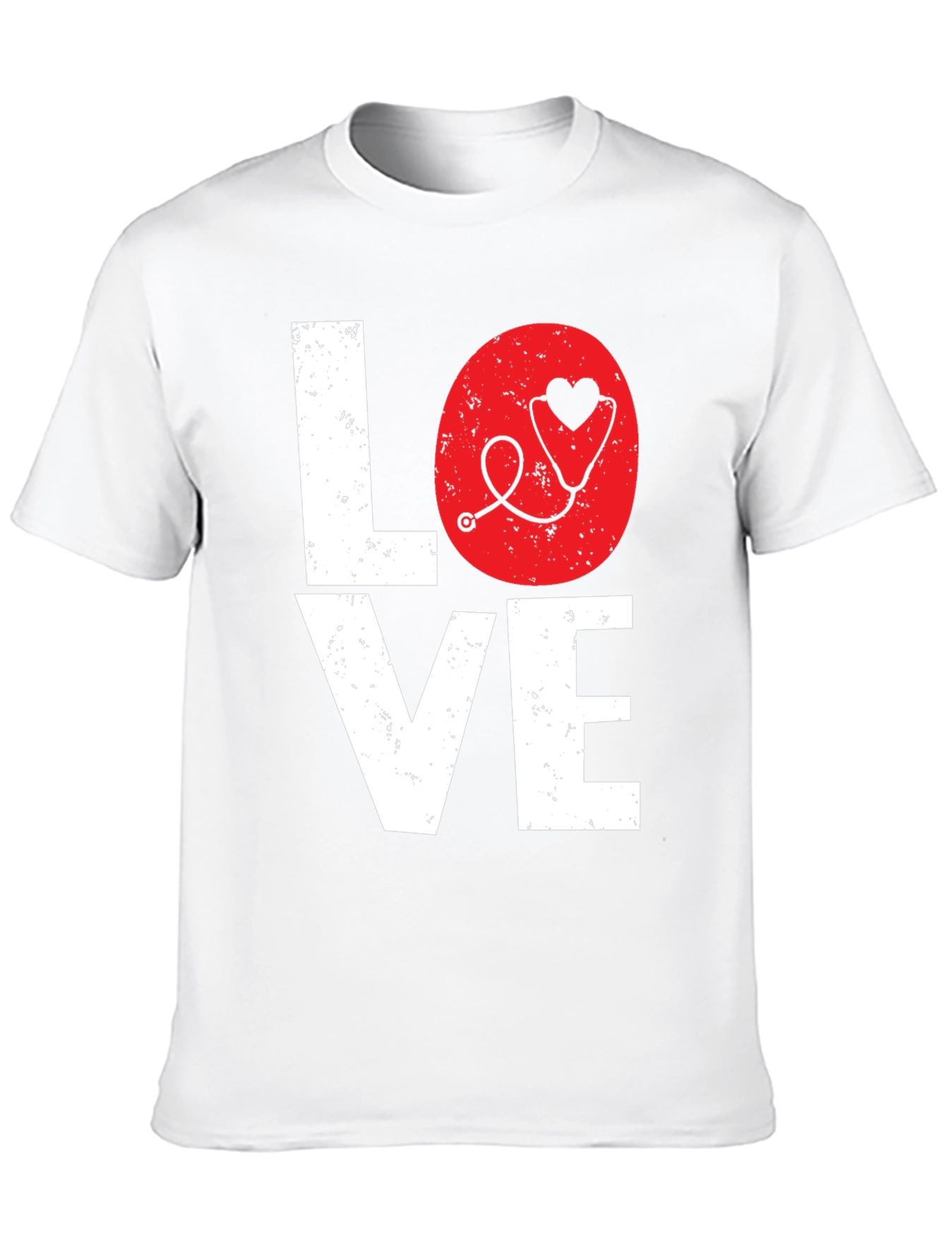 Love Nurse Stethoscope Heart Graphic Tee