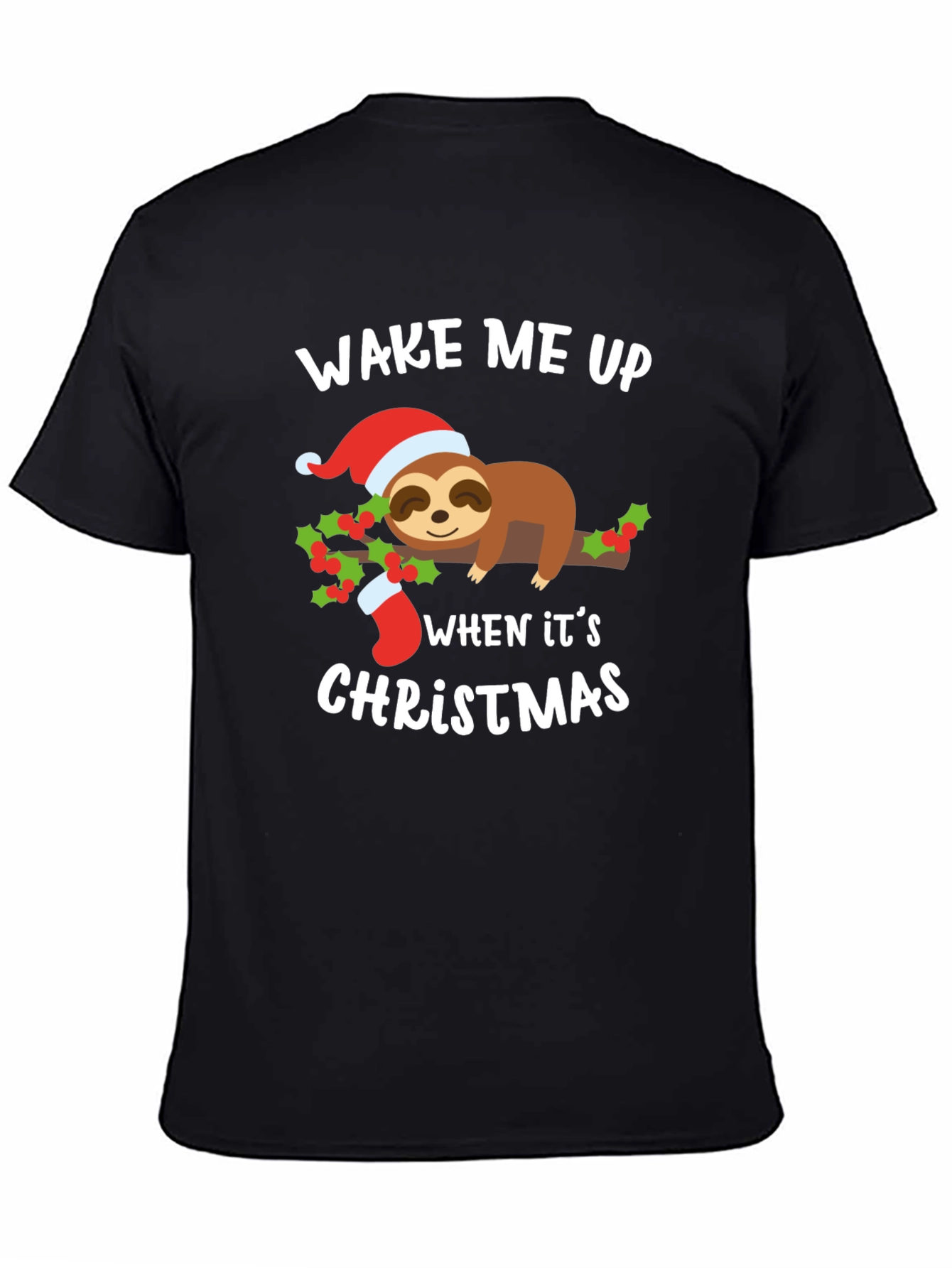 Wake Me Up When Its Christmas Sloth T-Shirt