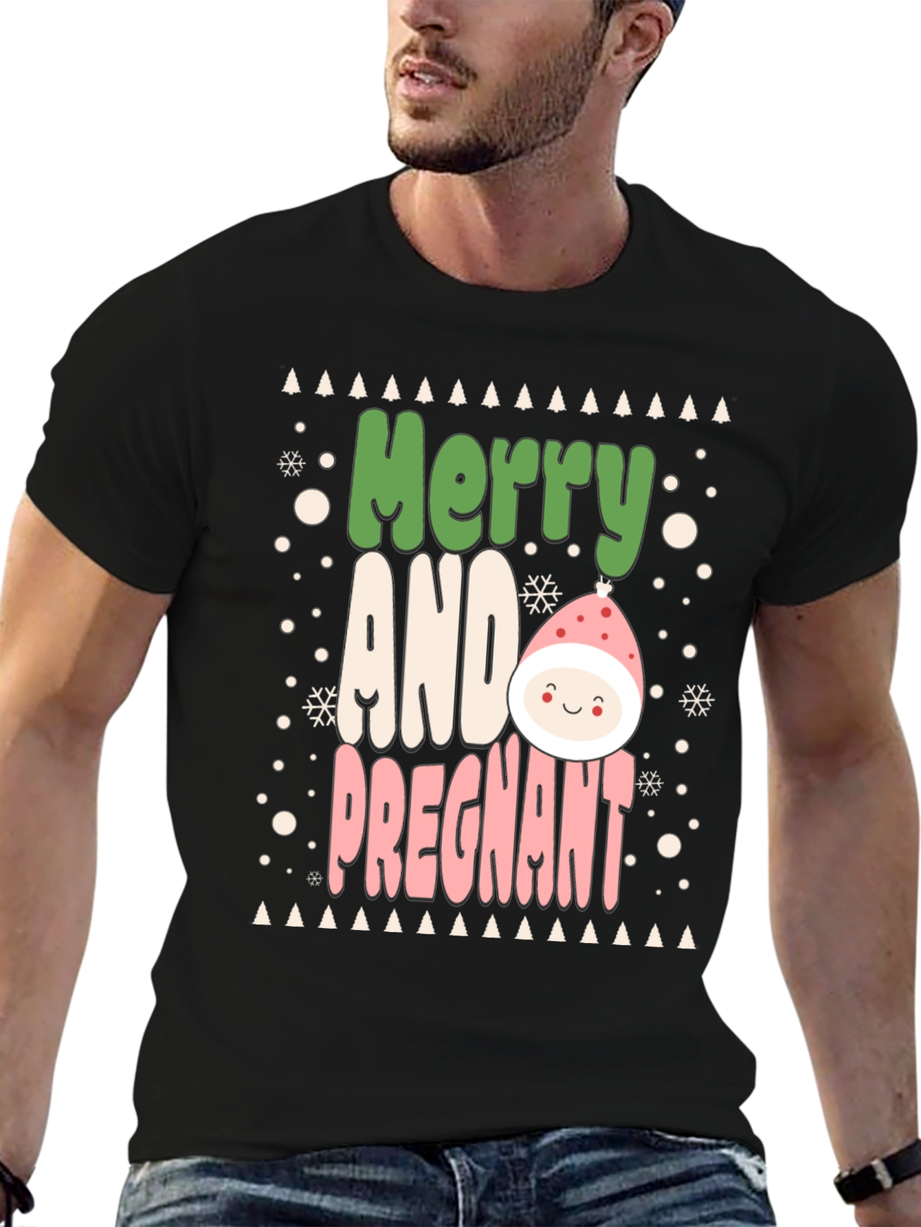 Merry and Pregnant Christmas Tee