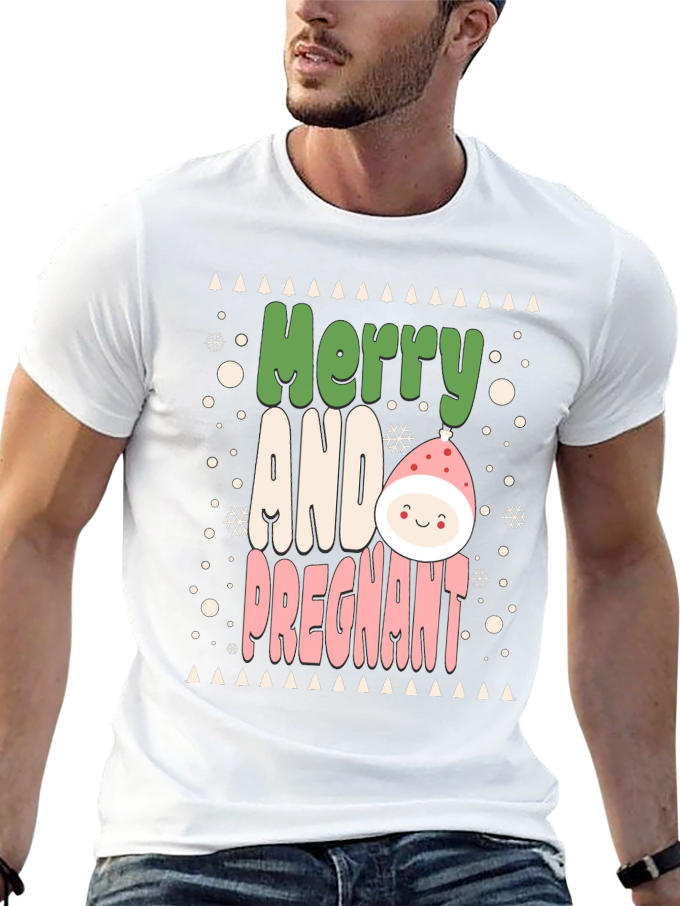 Merry and Pregnant Christmas Tee
