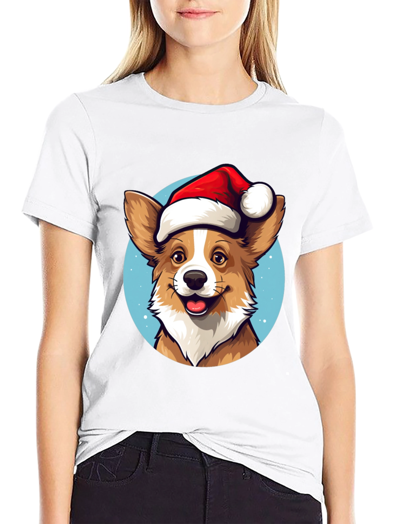 Festive Corgi Christmas T-Shirt