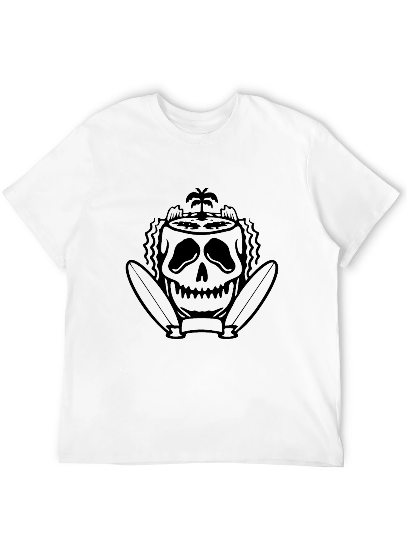 Skull Island Surf T-Shirt - Black Graphic Tee