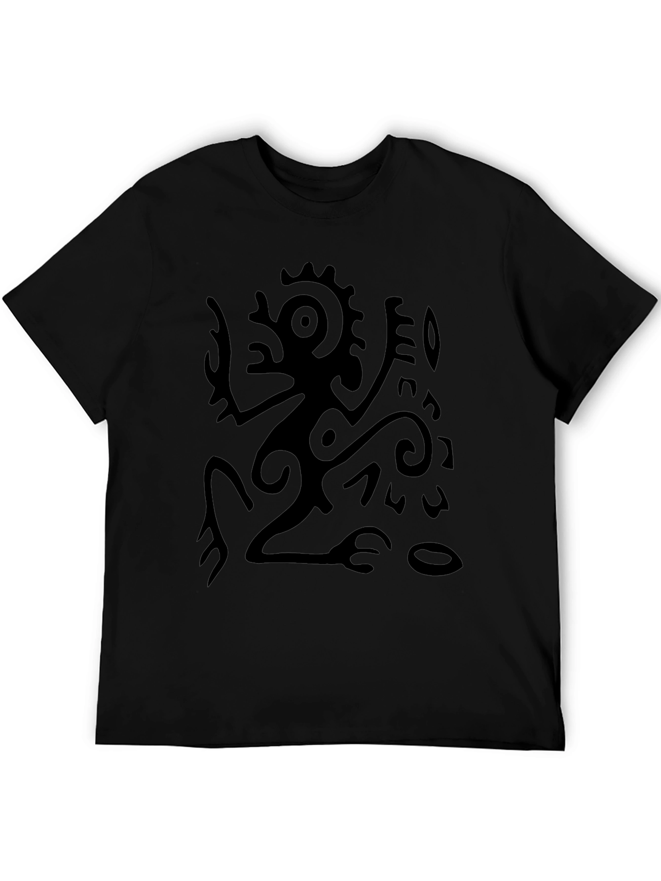 Aztec Glyph Graphic Black T-Shirt