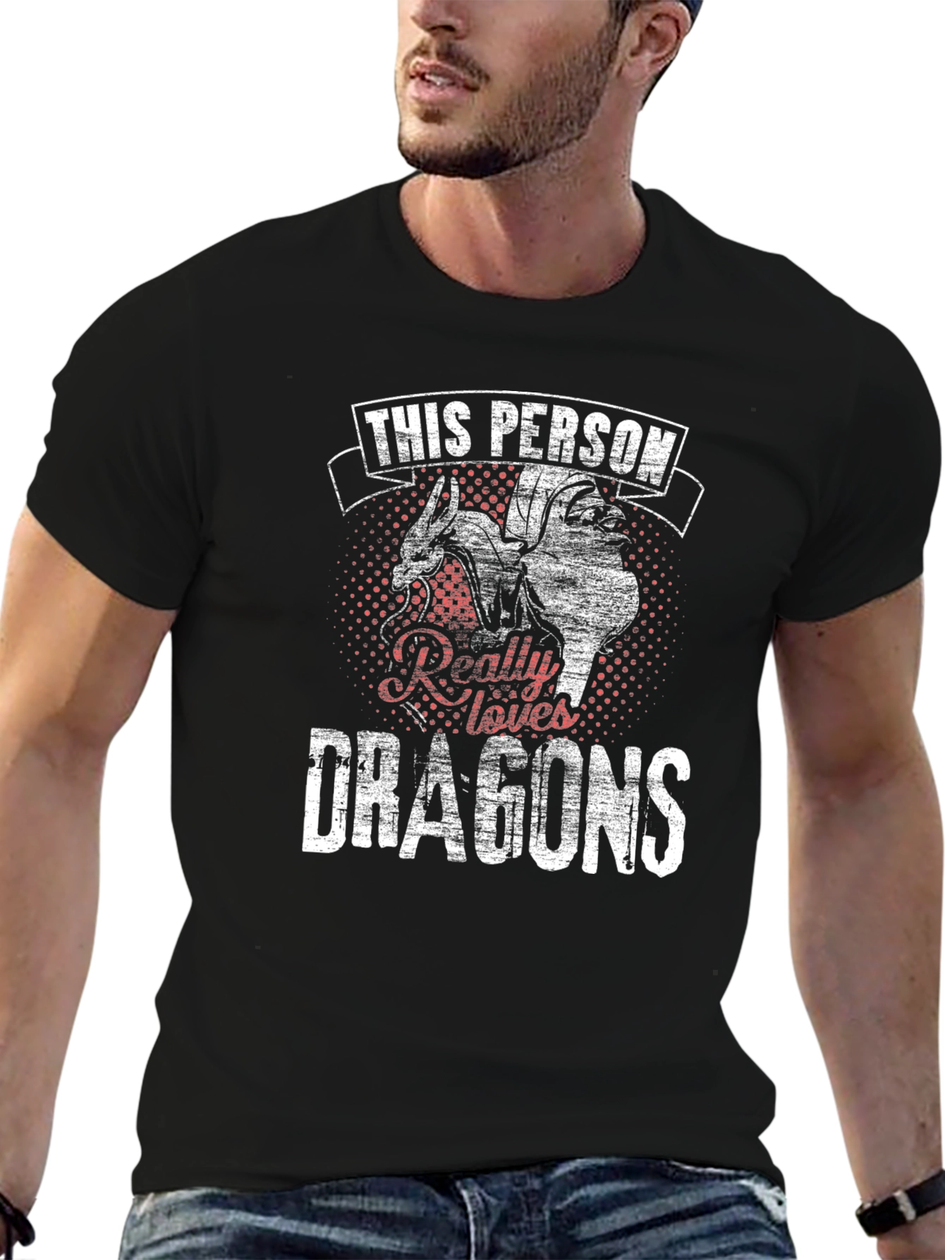 Dragon Lover Graphic Tee - Black
