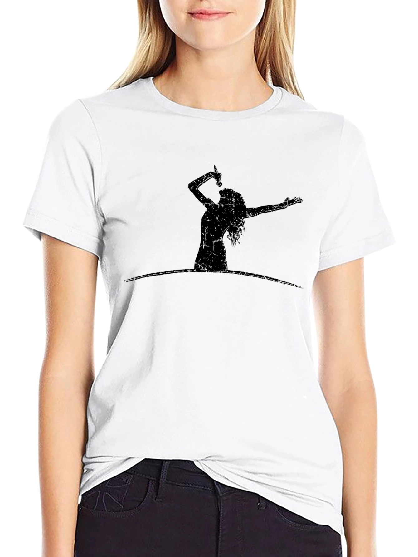 Singer Silhouette Black T-Shirt