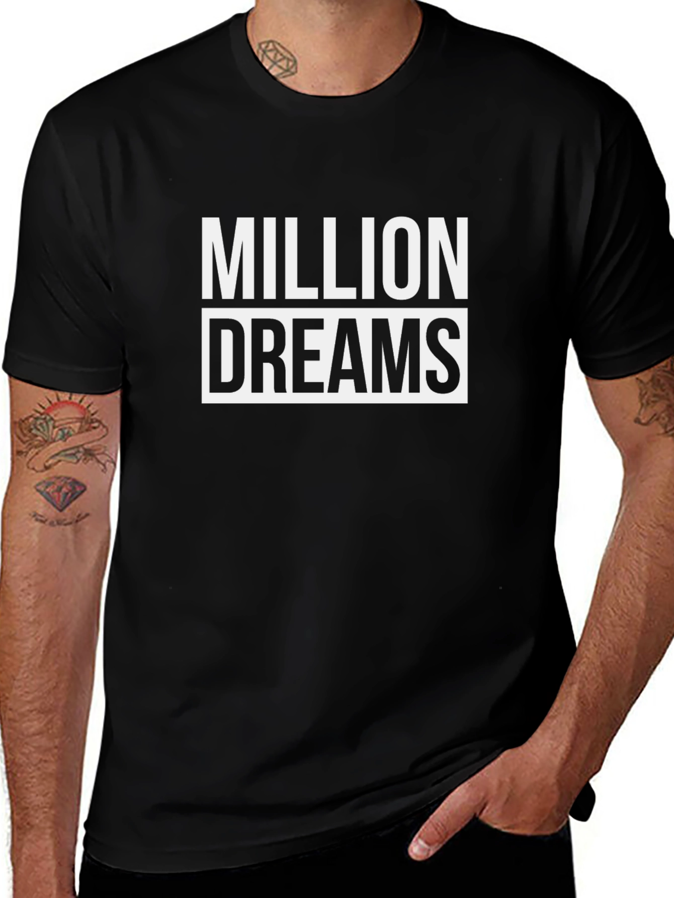 Million Dreams Graphic Print T-Shirt - Casual Style