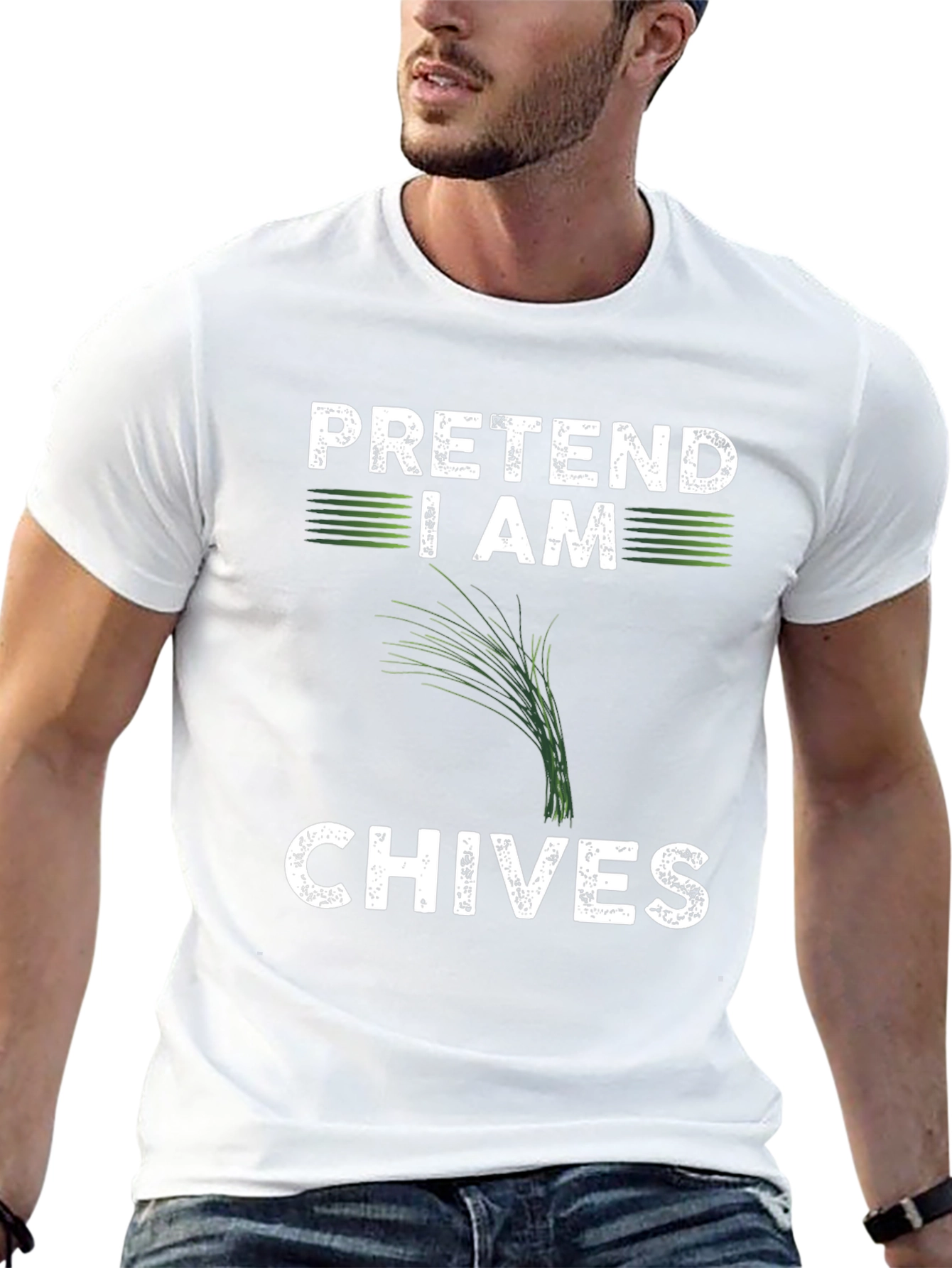 Pretend I Am Chives Funny Graphic T-Shirt