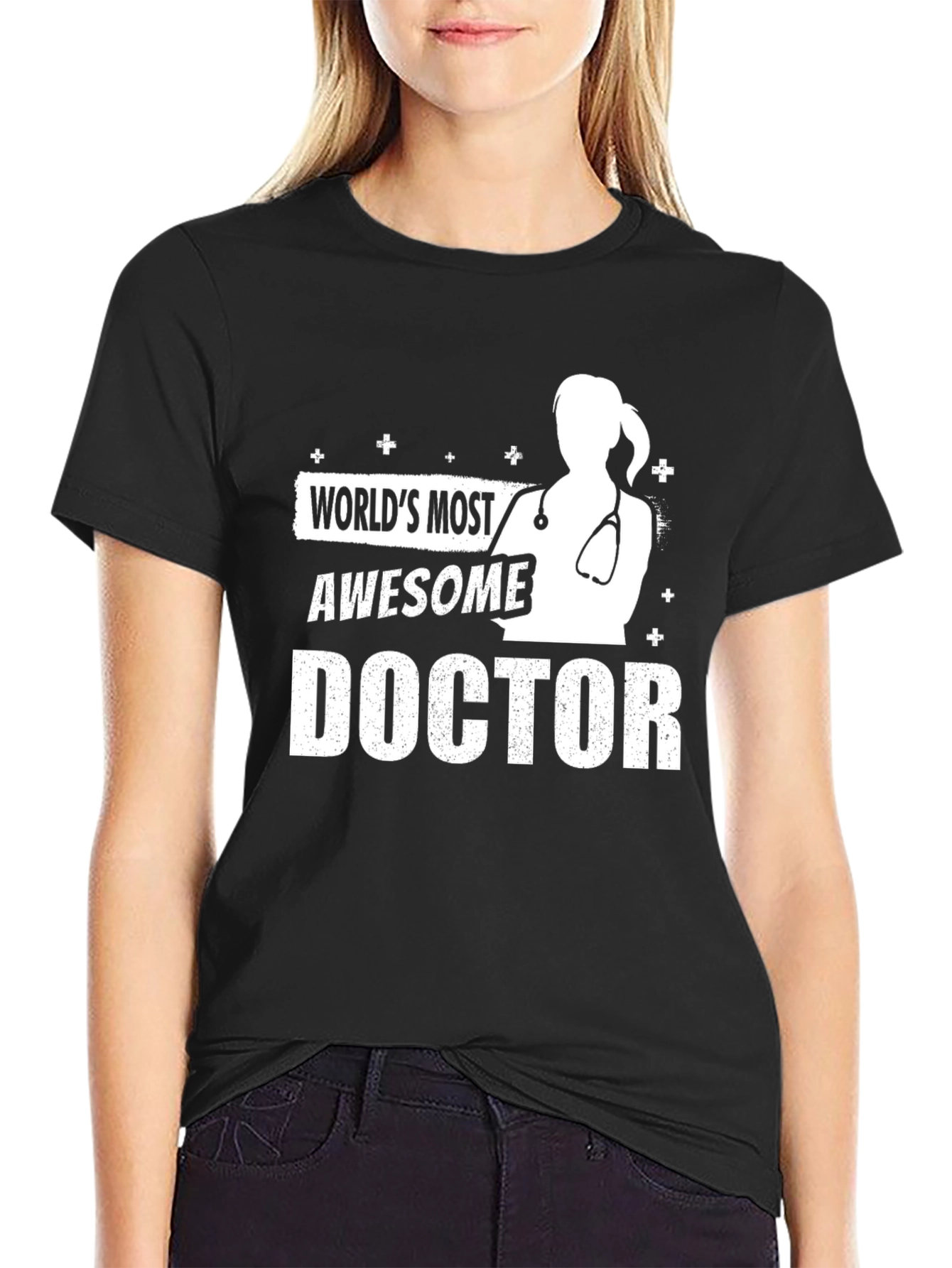Awesome Doctor Graphic Tee - Black