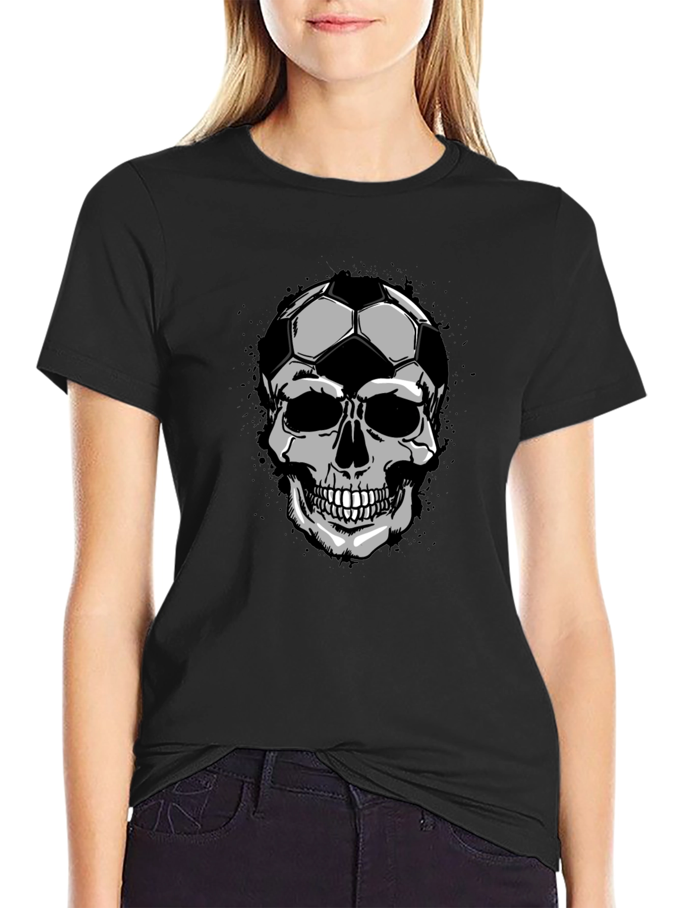 Soccer Skull Graphic Tee - Unique Design T-Shirt