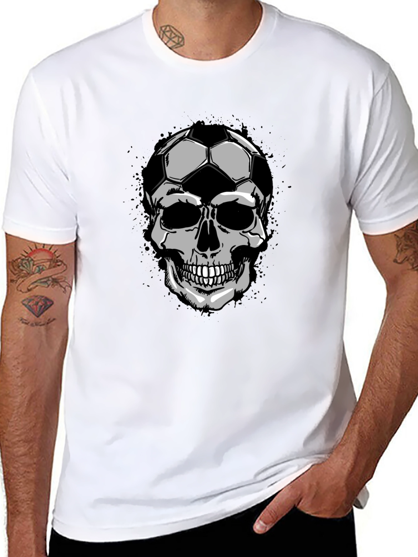 Soccer Skull Graphic Tee - Unique Design T-Shirt