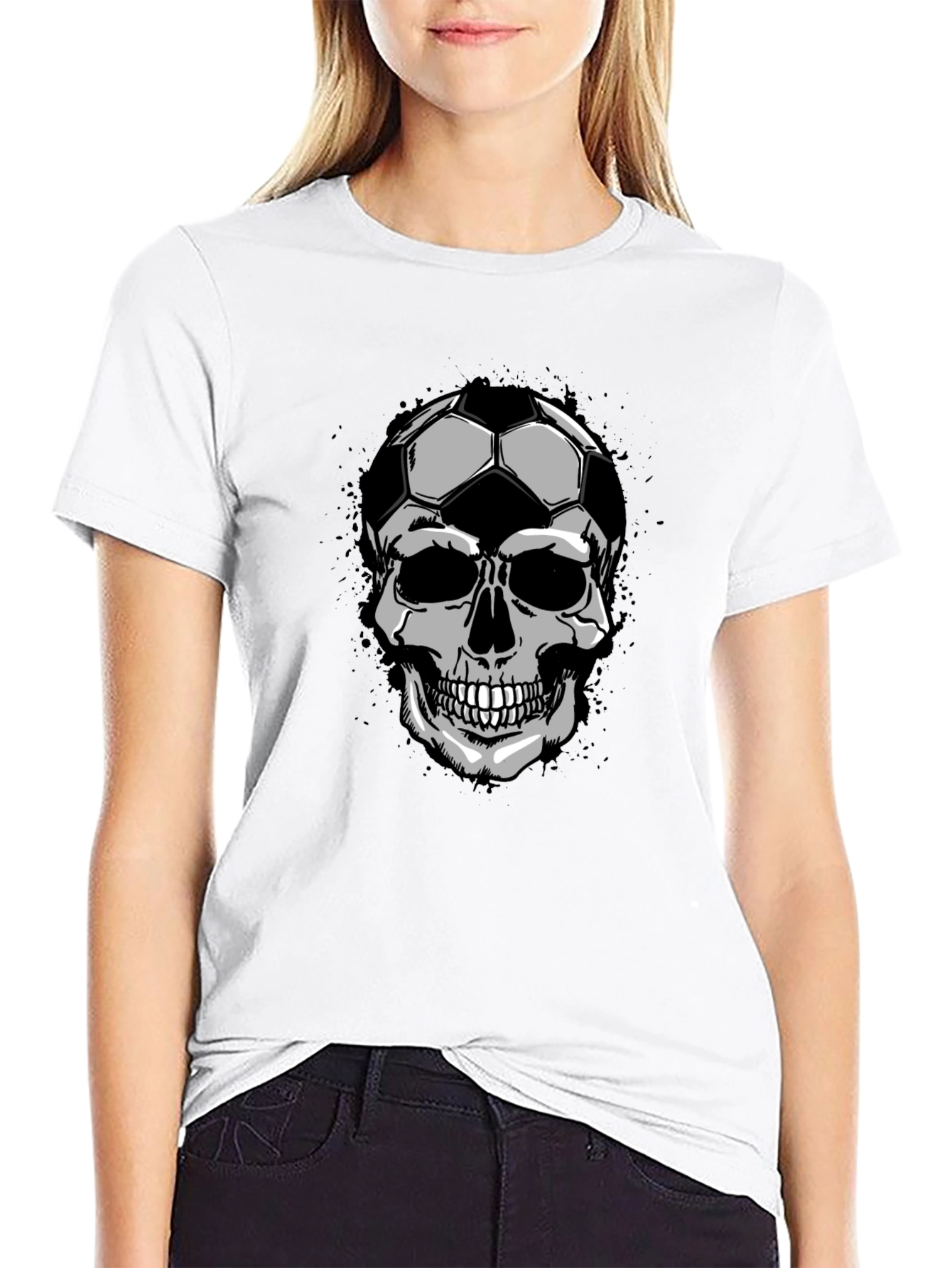 Soccer Skull Graphic Tee - Unique Design T-Shirt