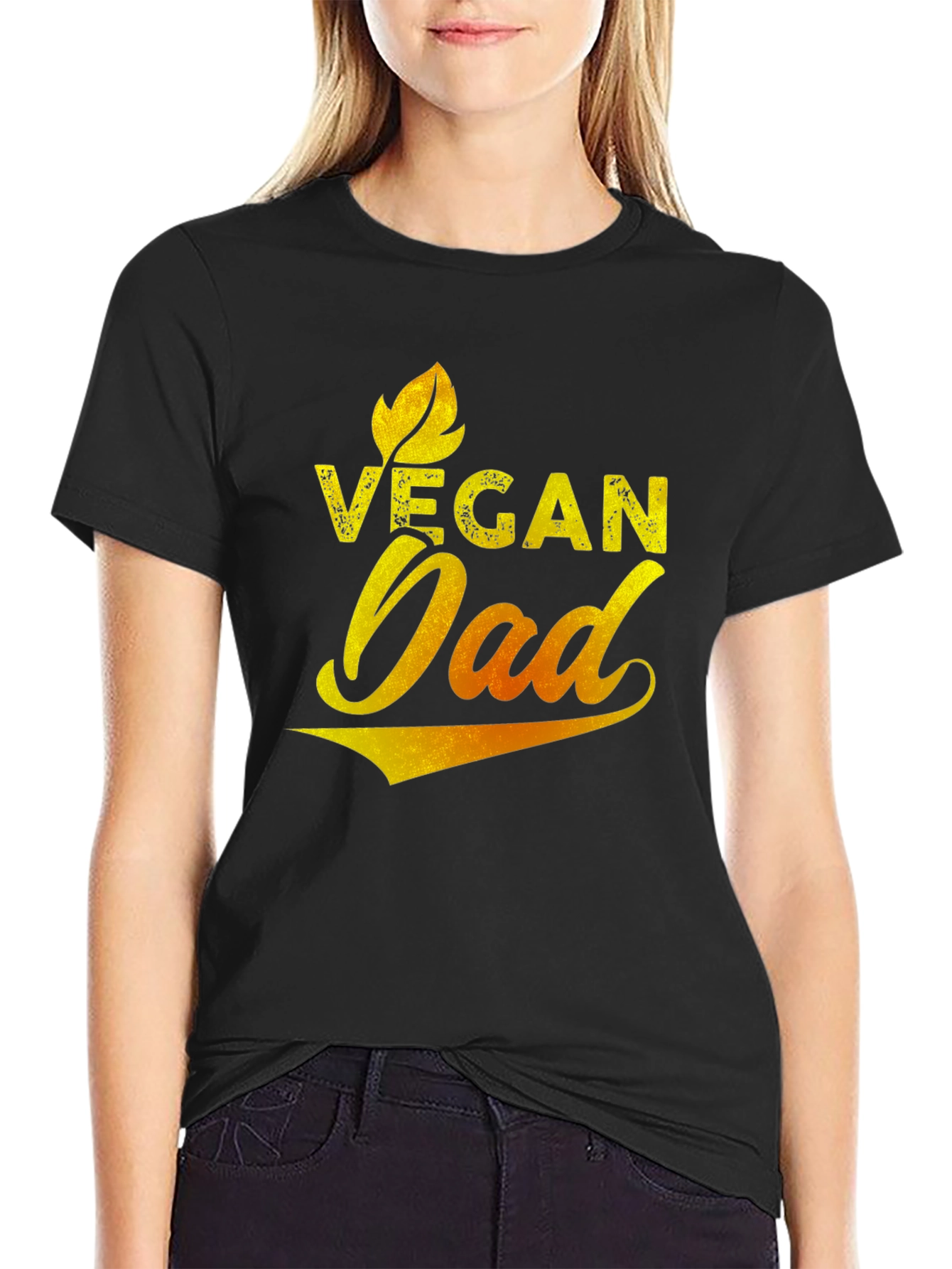 Vegan Dad Graphic Tee - Black T-Shirt