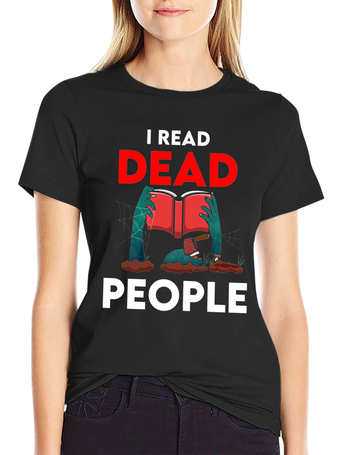 I Read Dead People Novelty Graphic T-Shirt