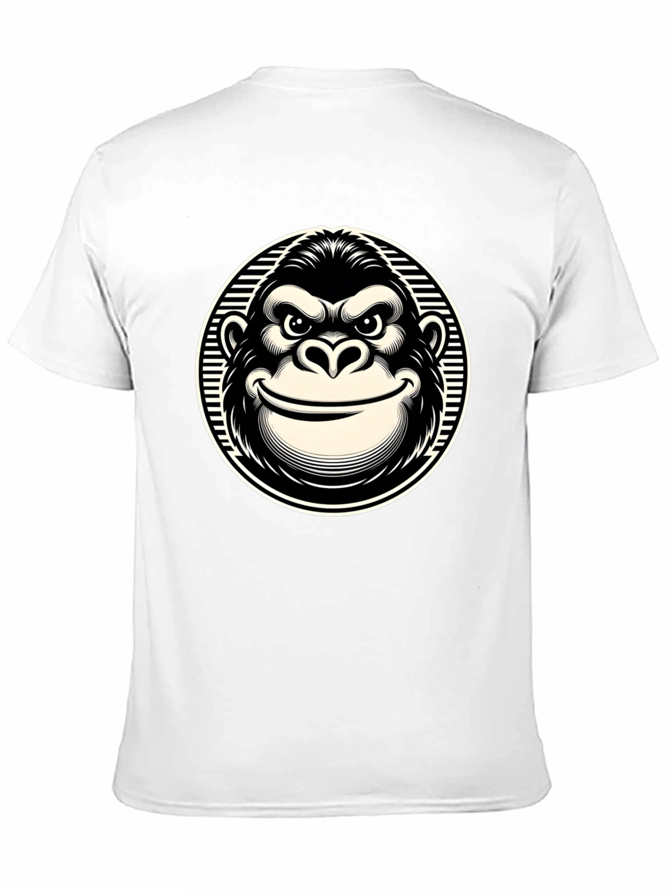 Smiling Gorilla Graphic T-Shirt - Black