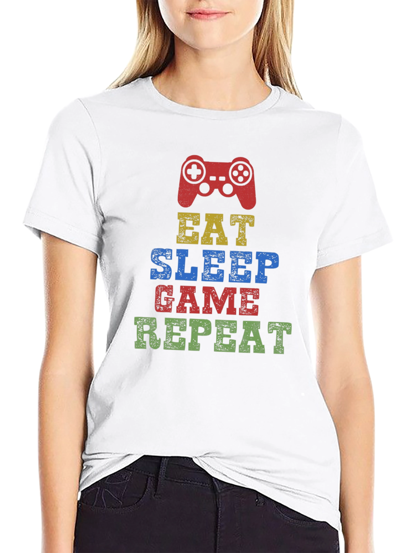Eat Sleep Game Repeat T-Shirt Gamer Gift