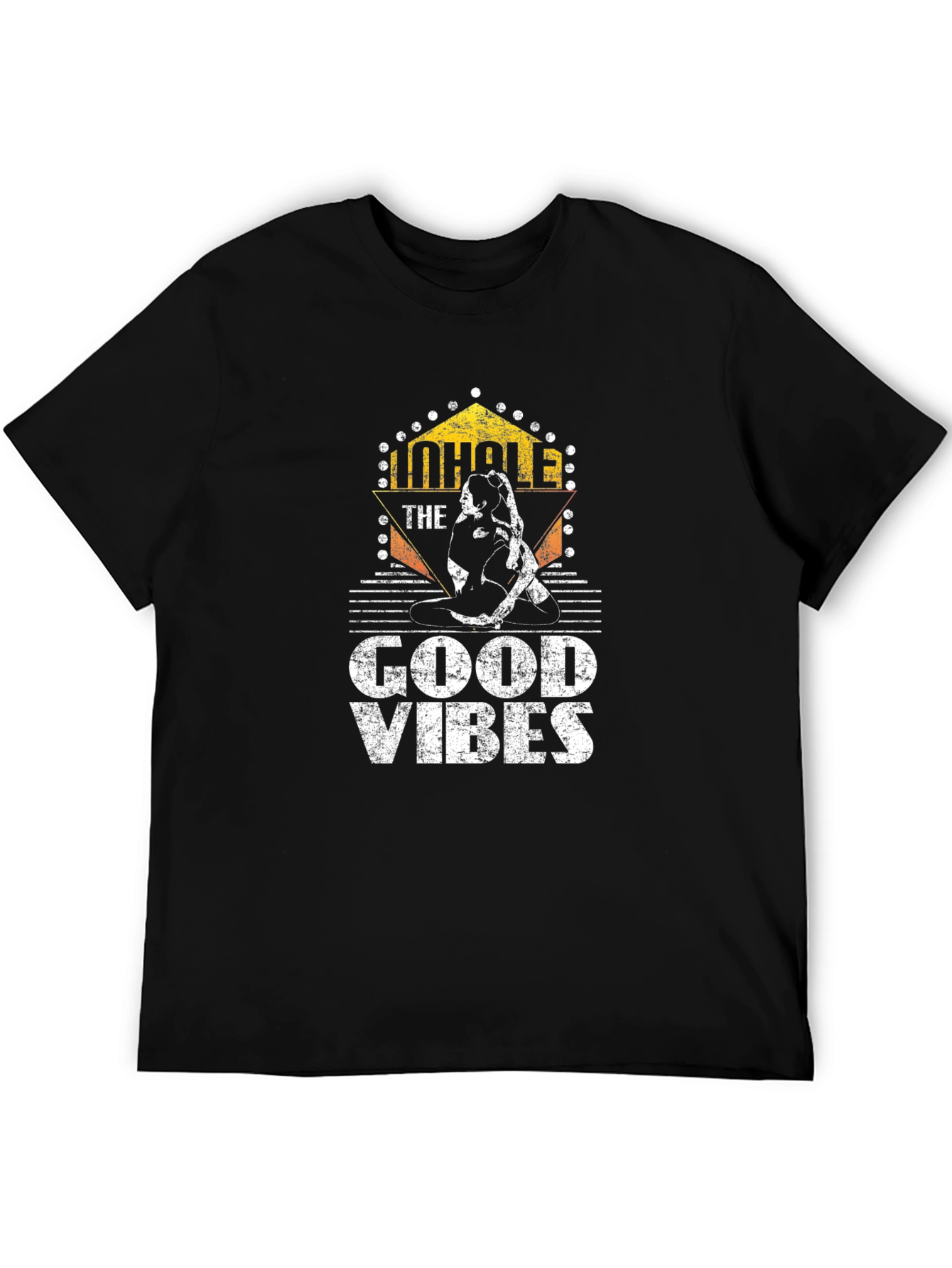 Inhale the Good Vibes Yoga Black T-Shirt