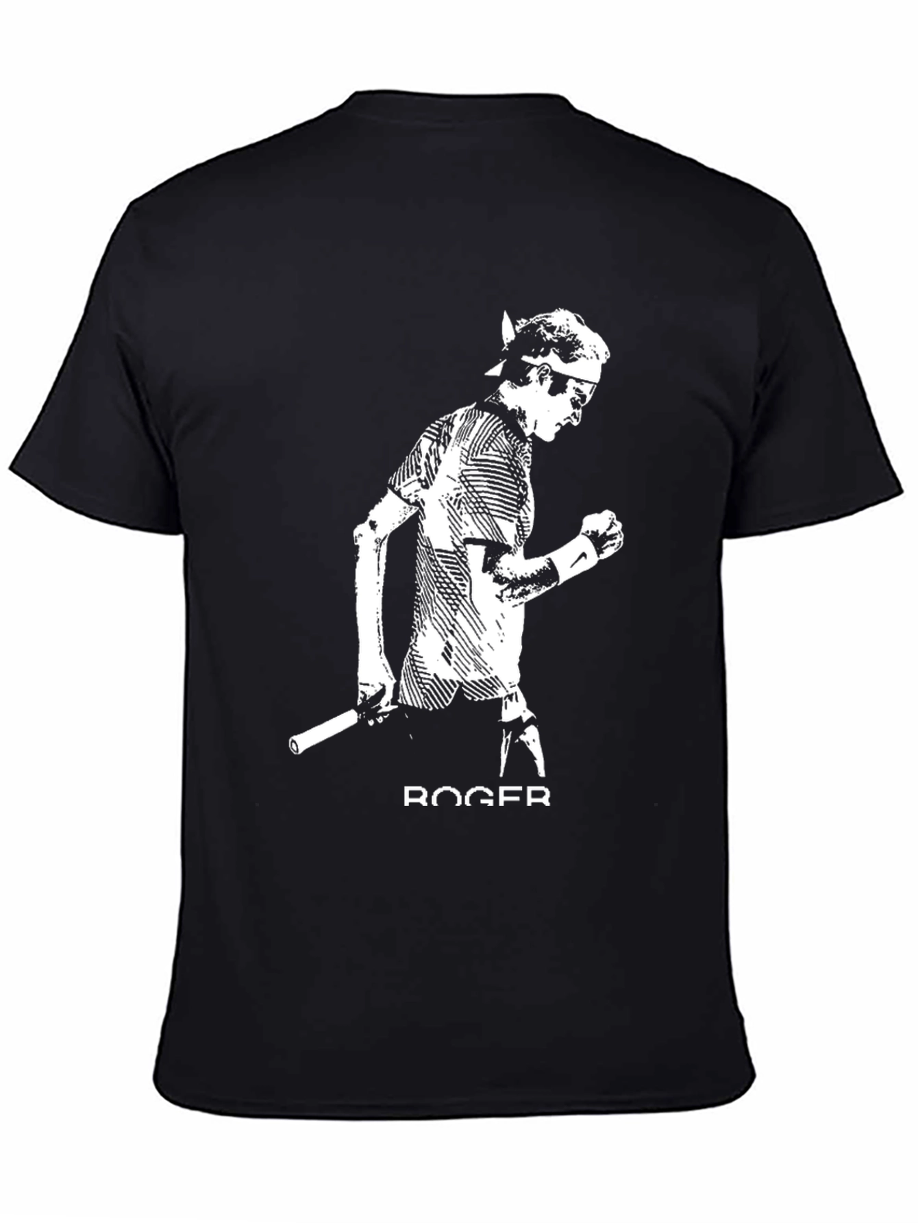 Roger Tennis Black T-Shirt