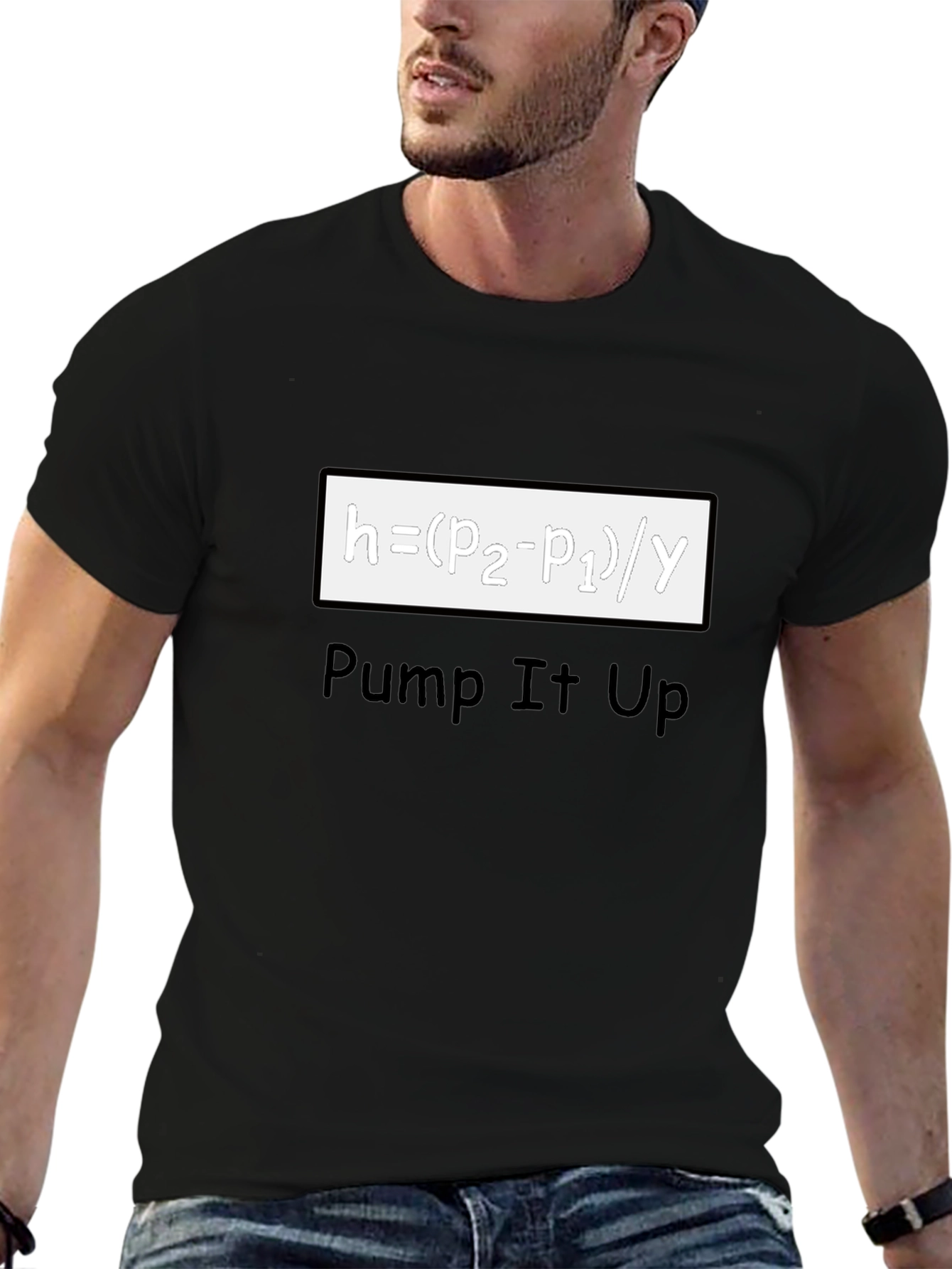 Pump It Up Black T-Shirt - Science Humor