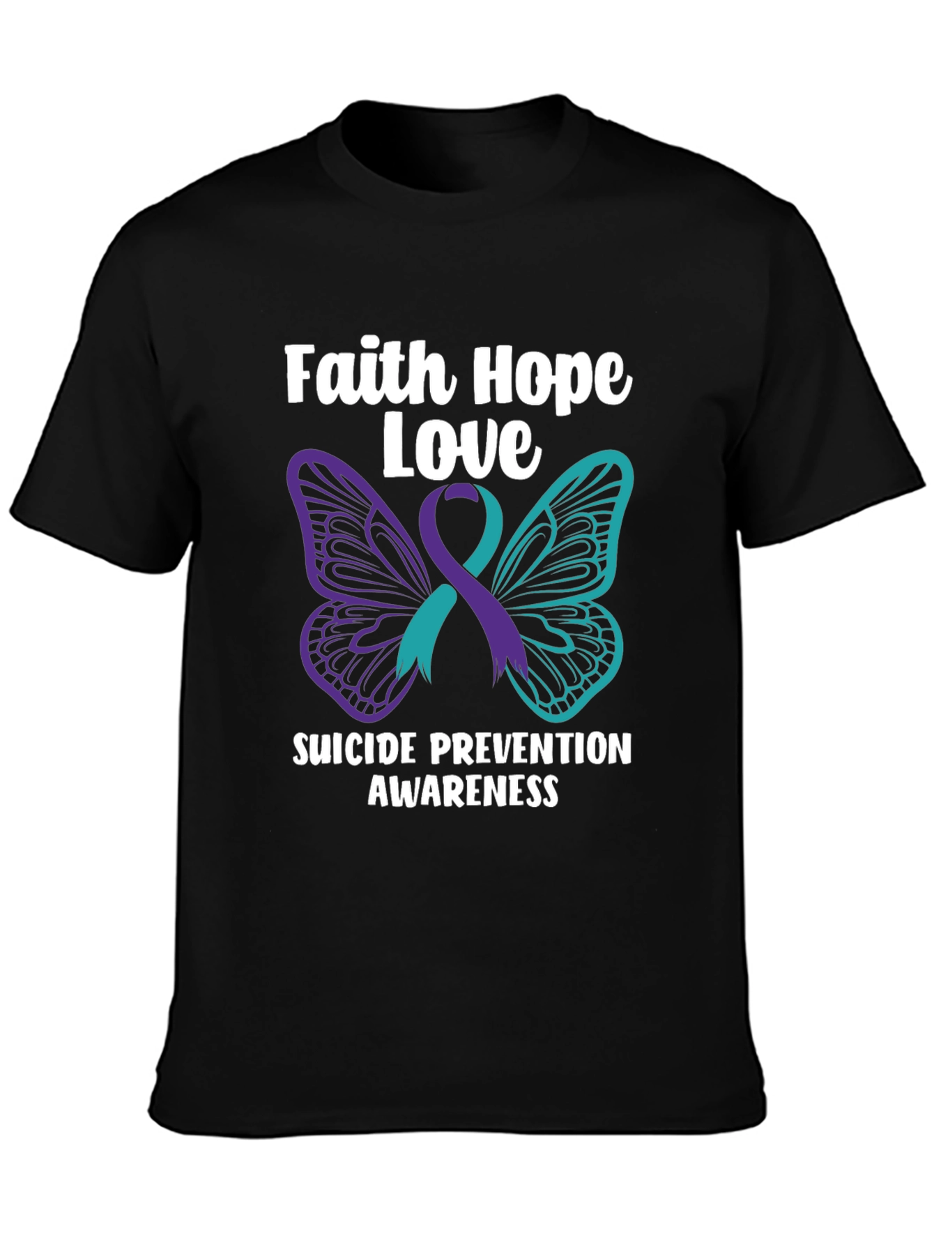 Faith Hope Love Suicide Prevention Awareness T-Shirt