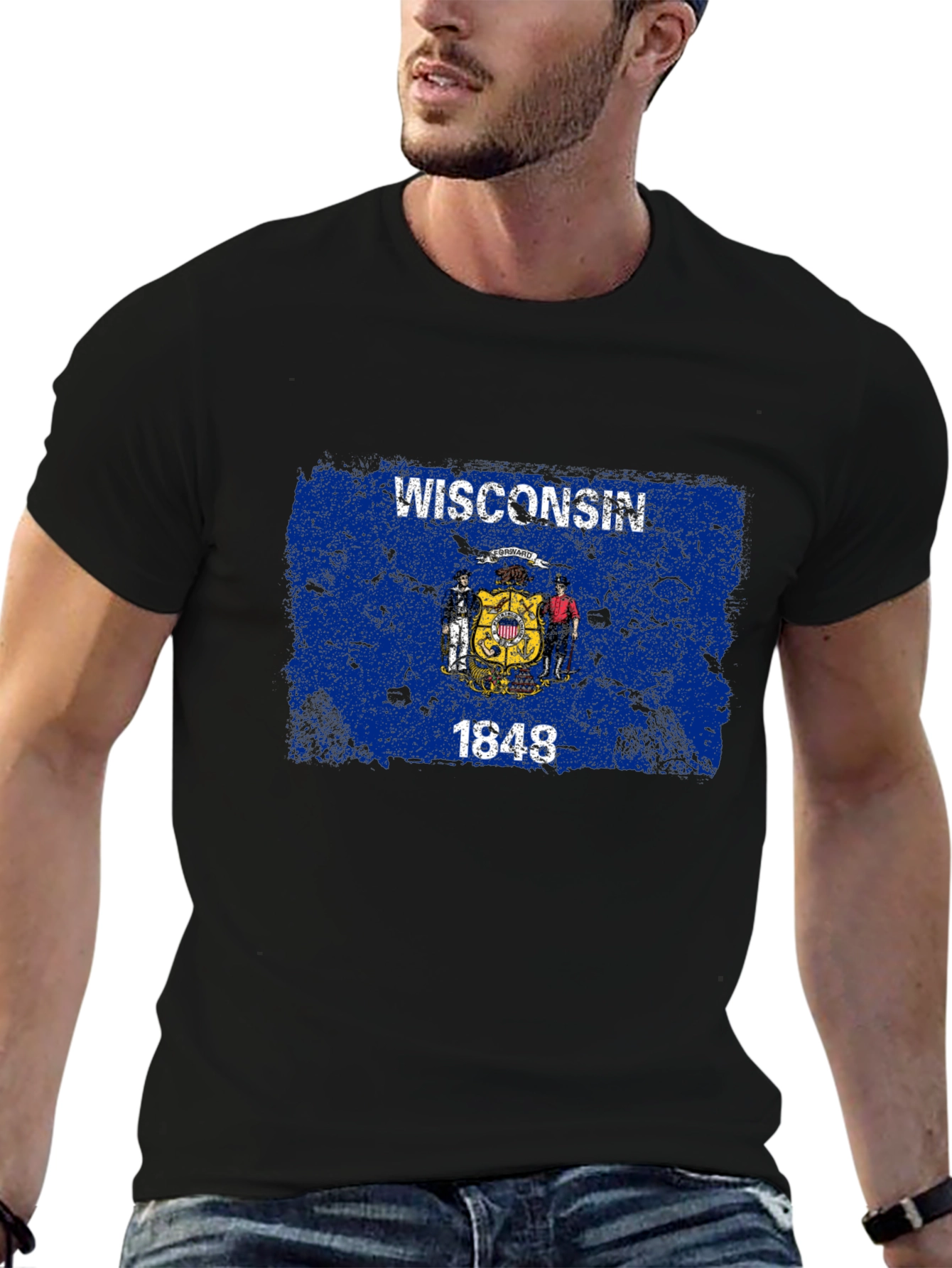 Wisconsin Flag Graphic T-Shirt