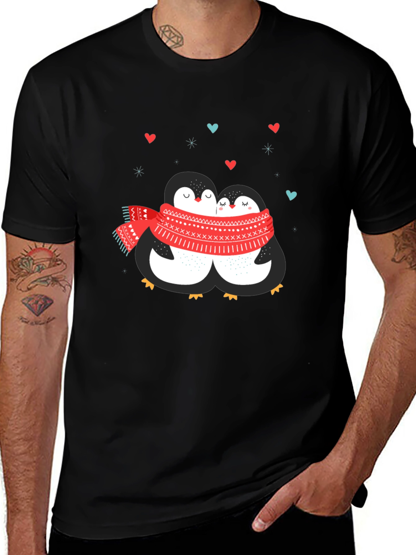 Penguin Love T-Shirt - Cute Winter Apparel