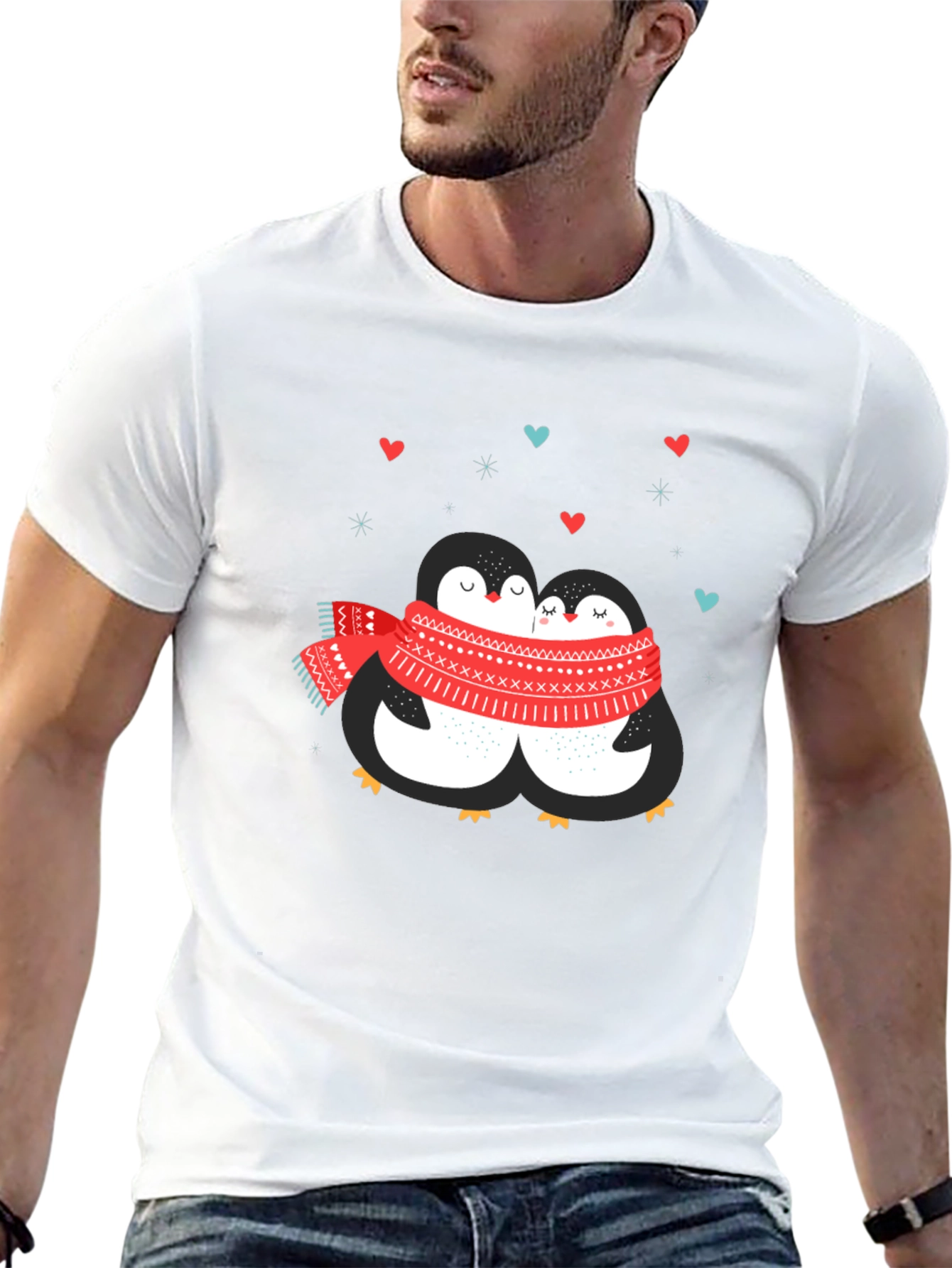Penguin Love T-Shirt - Cute Winter Apparel