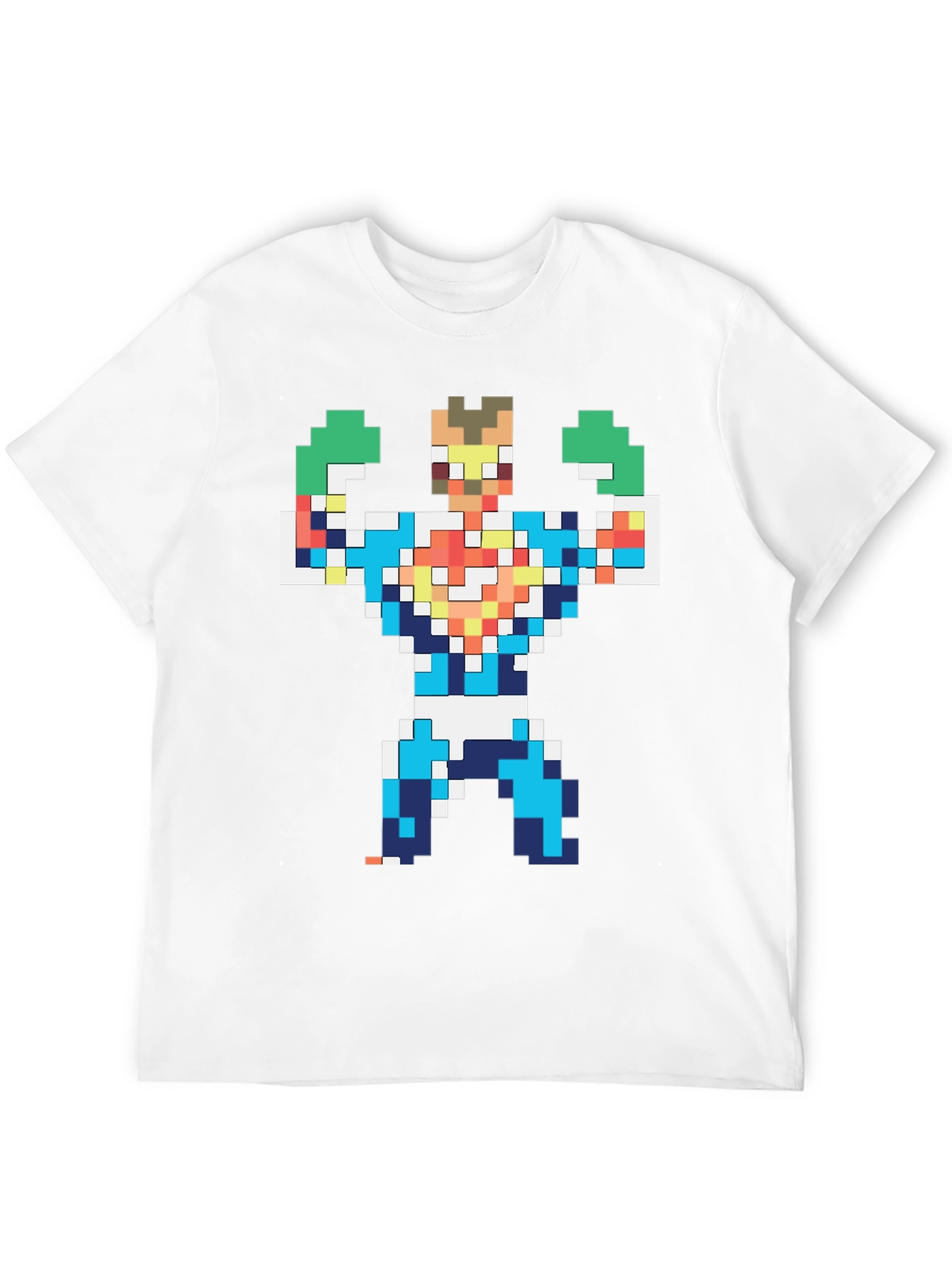 Pixelated Hero Graphic T-Shirt - Retro Gaming Style